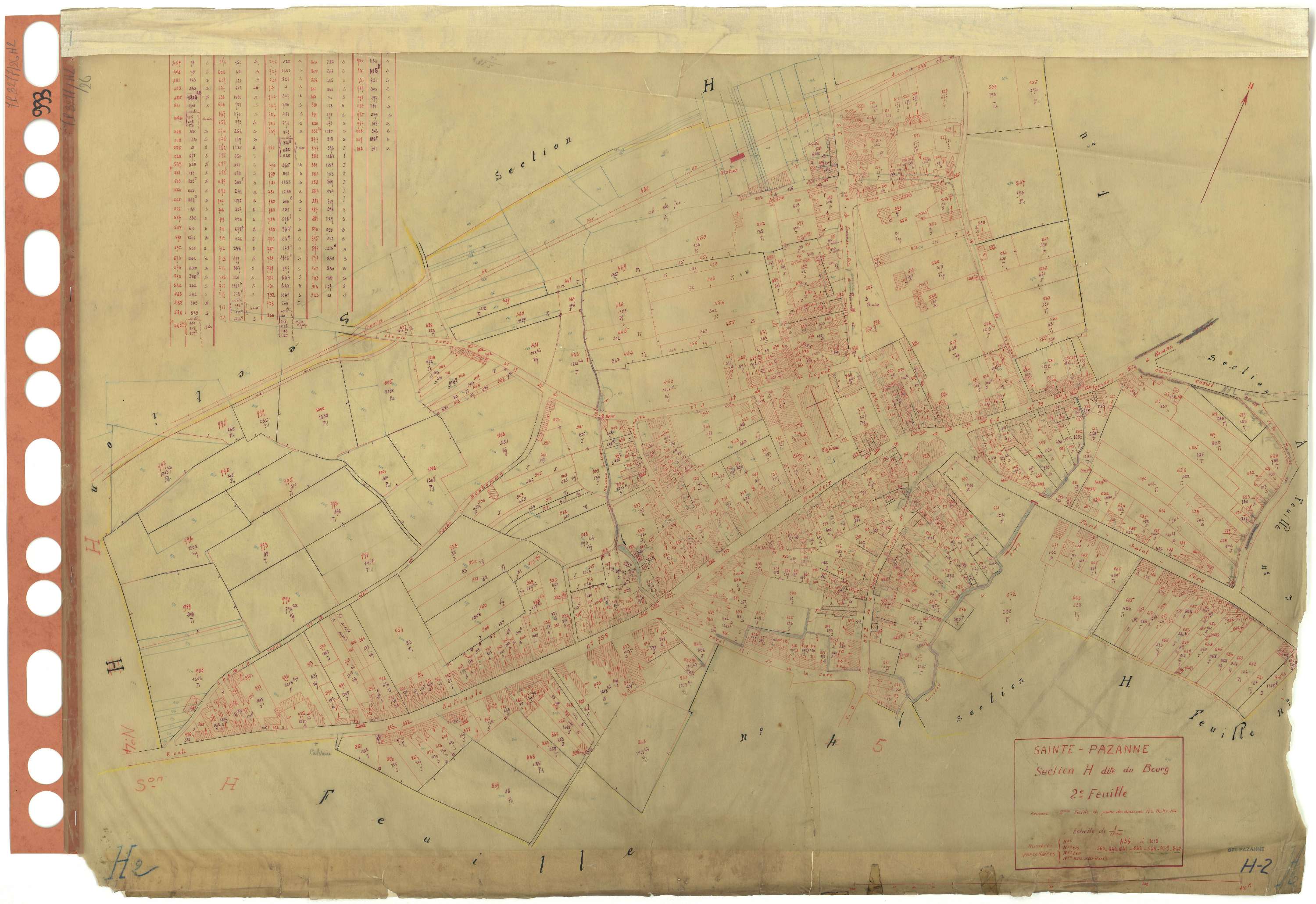 Sainte-Pazanne - Section H2 Bourg (section du) . 436-1015