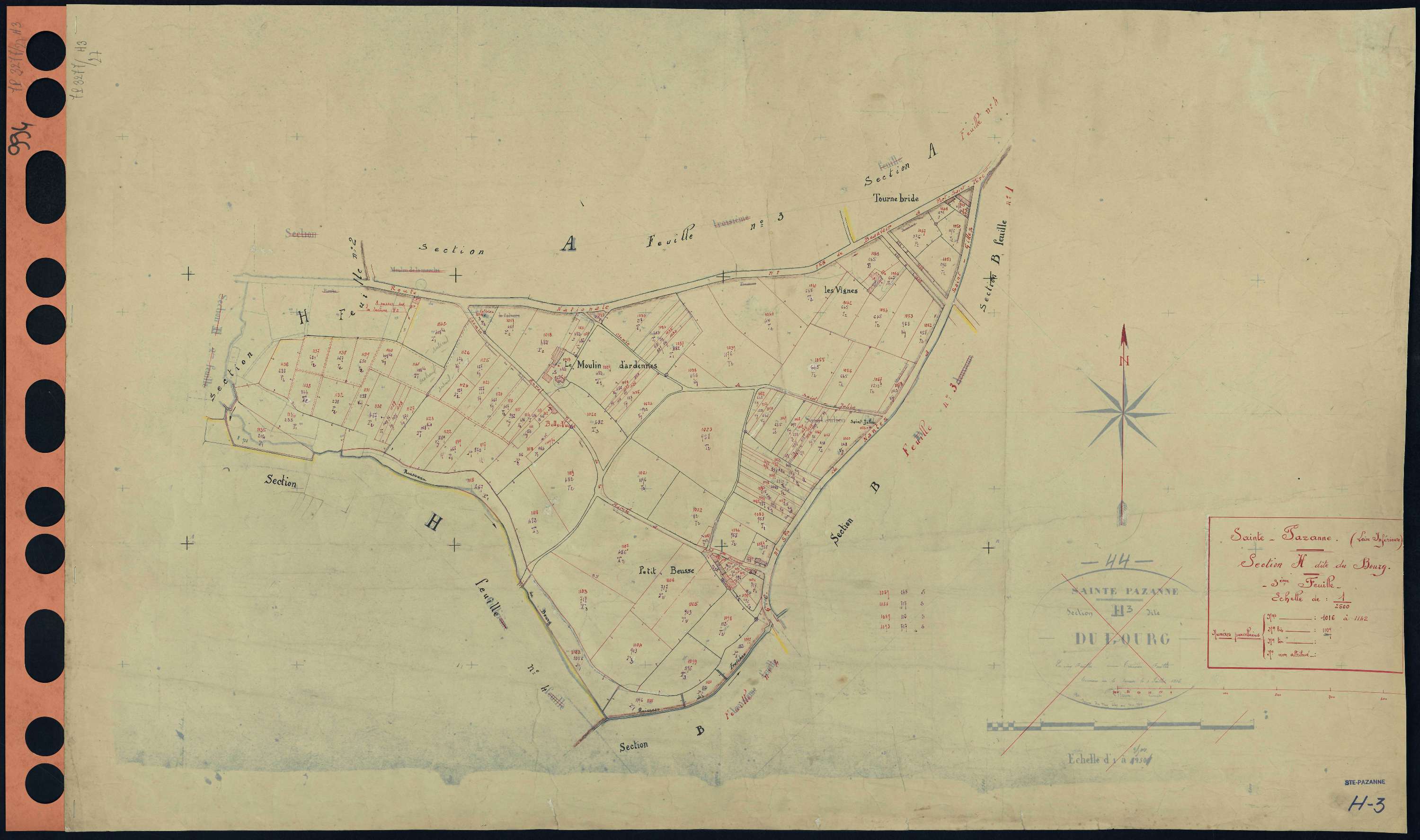 Sainte-Pazanne - Section H3 Bourg (section du) . 1016-1142