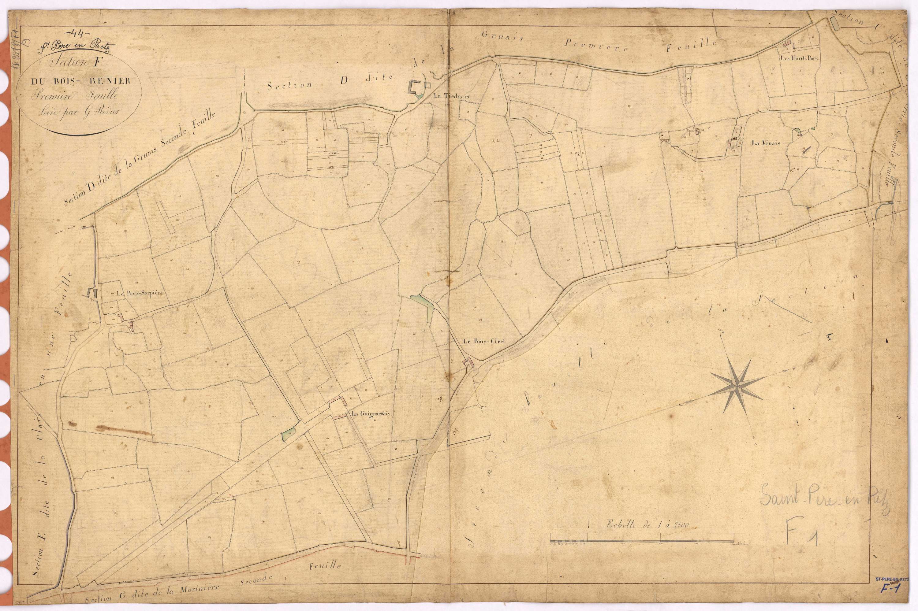 Saint-Père-en-Retz - Section F1 Bois-Renier (section du)