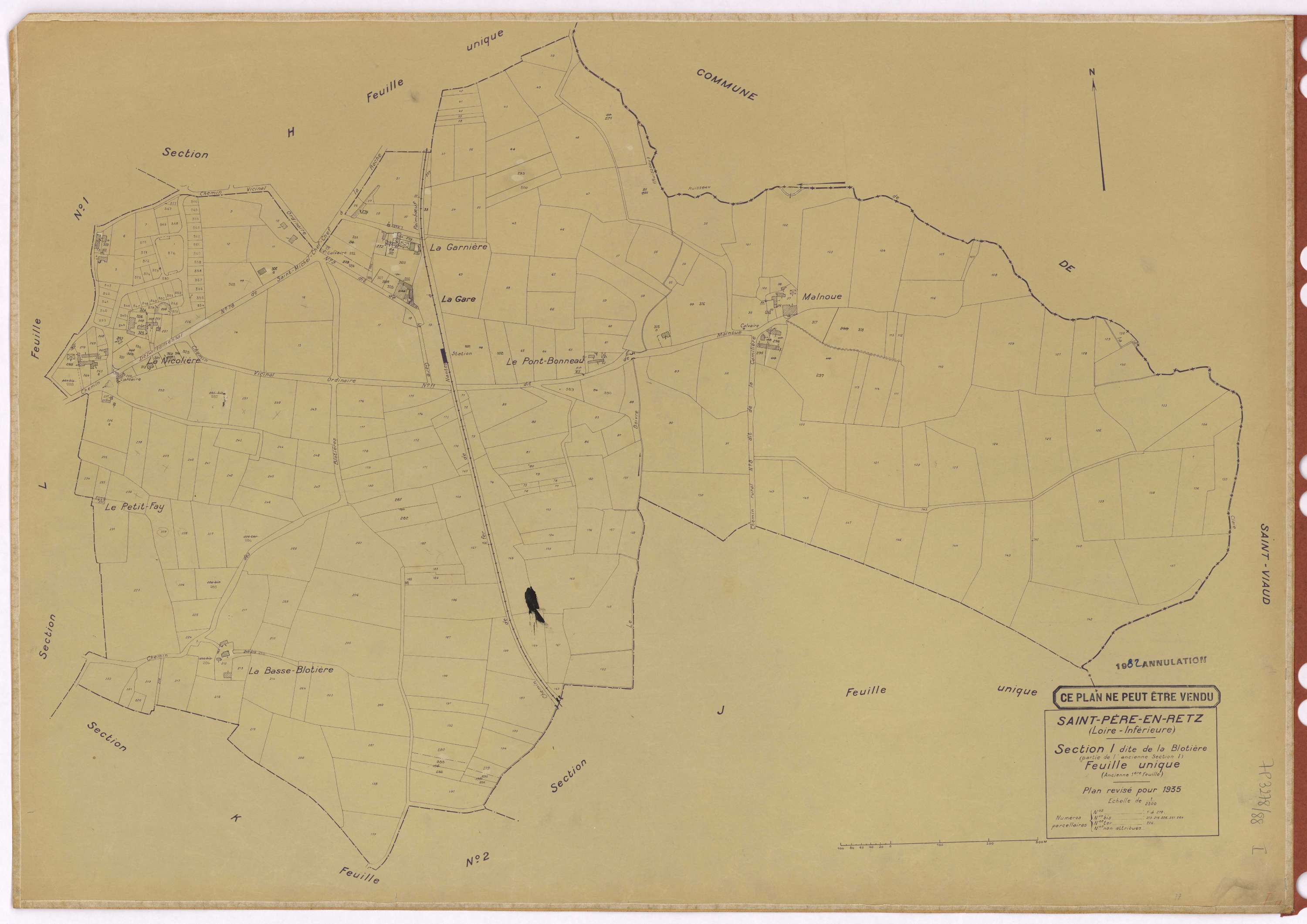 Saint-Père-en-Retz - Section I Blotière (section de La) ; 1-270
