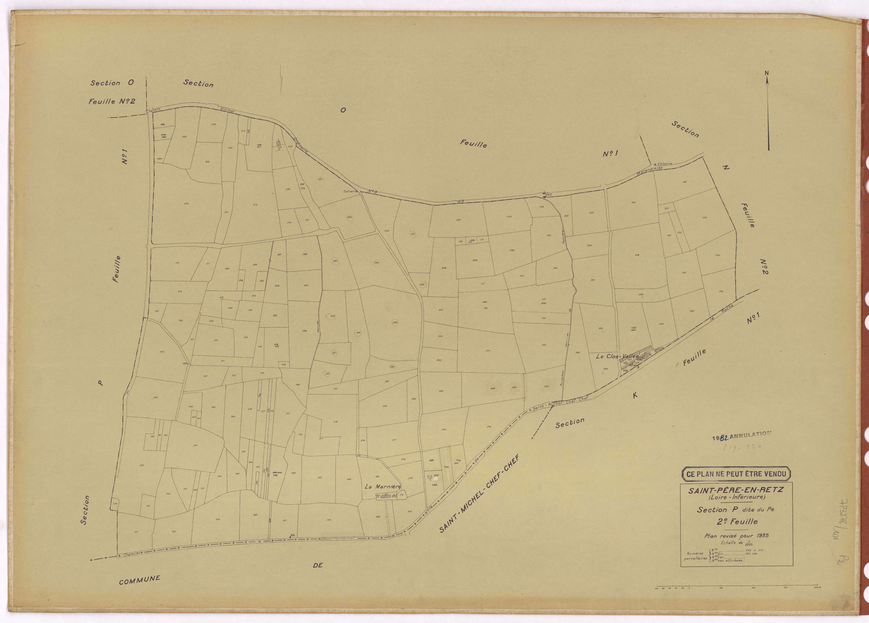 Saint-Père-en-Retz - Section P2 Pé (section du) ; 206-372
