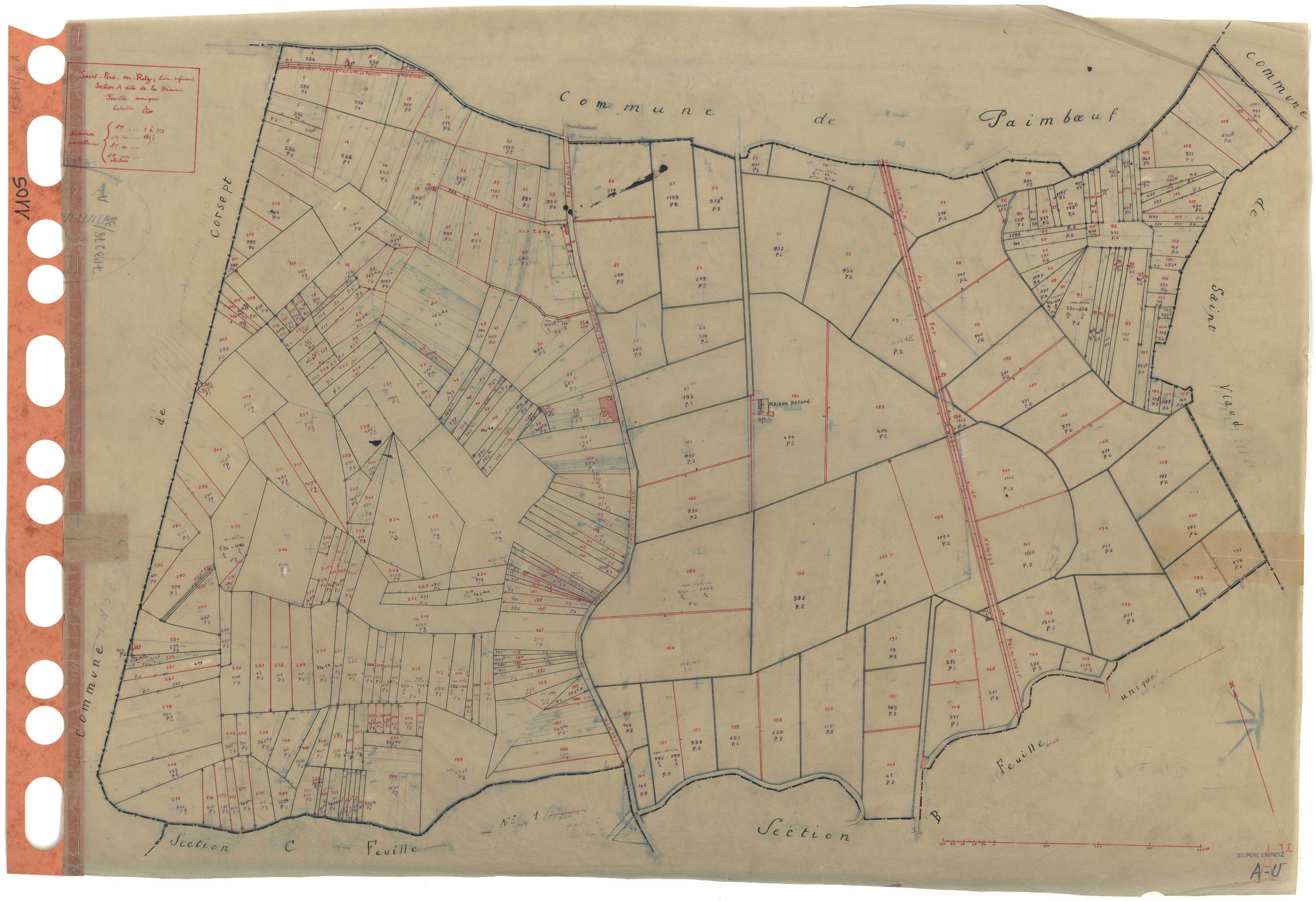 Saint-Père-en-Retz - Section A Prairie (section de La) . 1-313