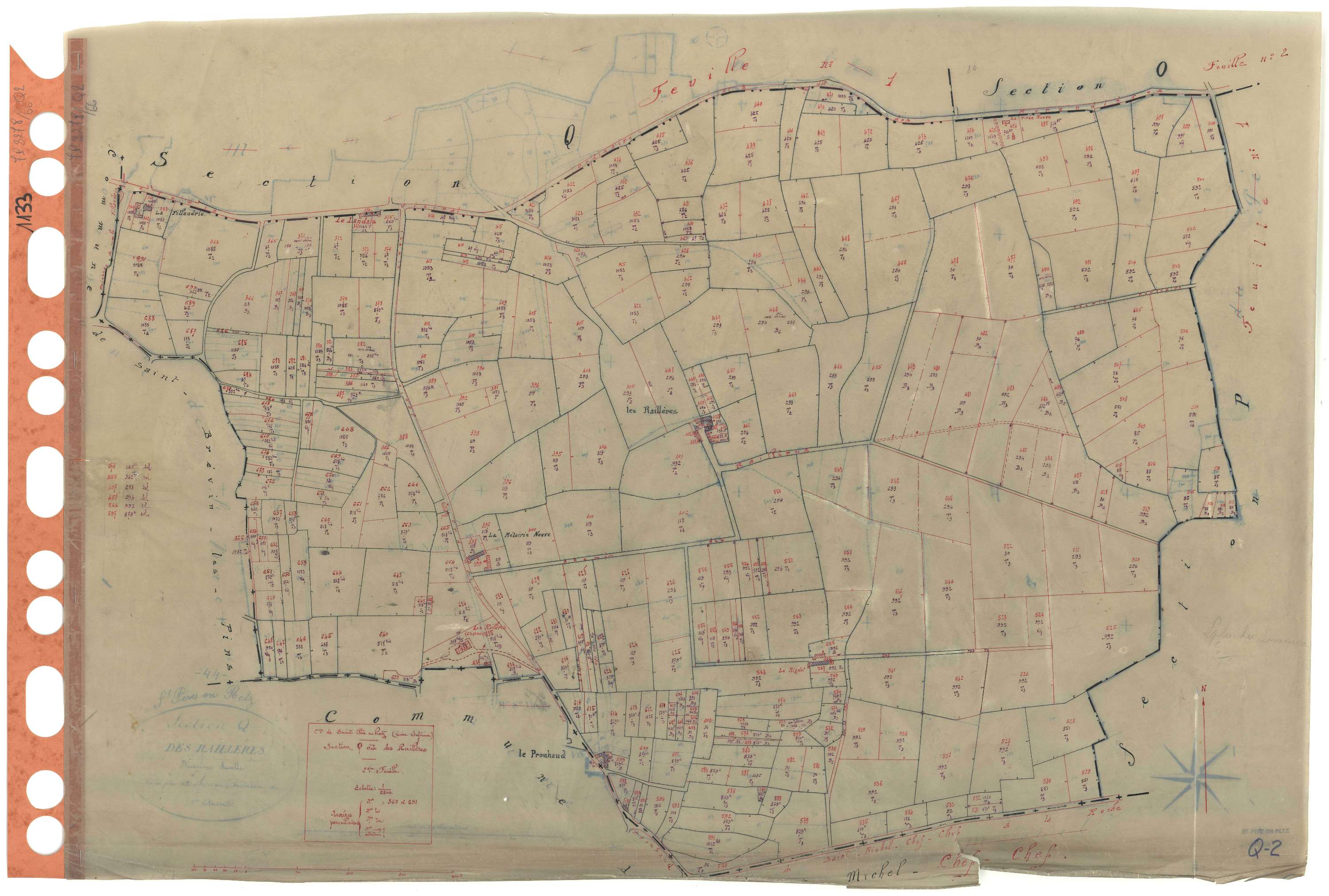 Saint-Père-en-Retz - Section Q2 Raillères (section des) . 360-691