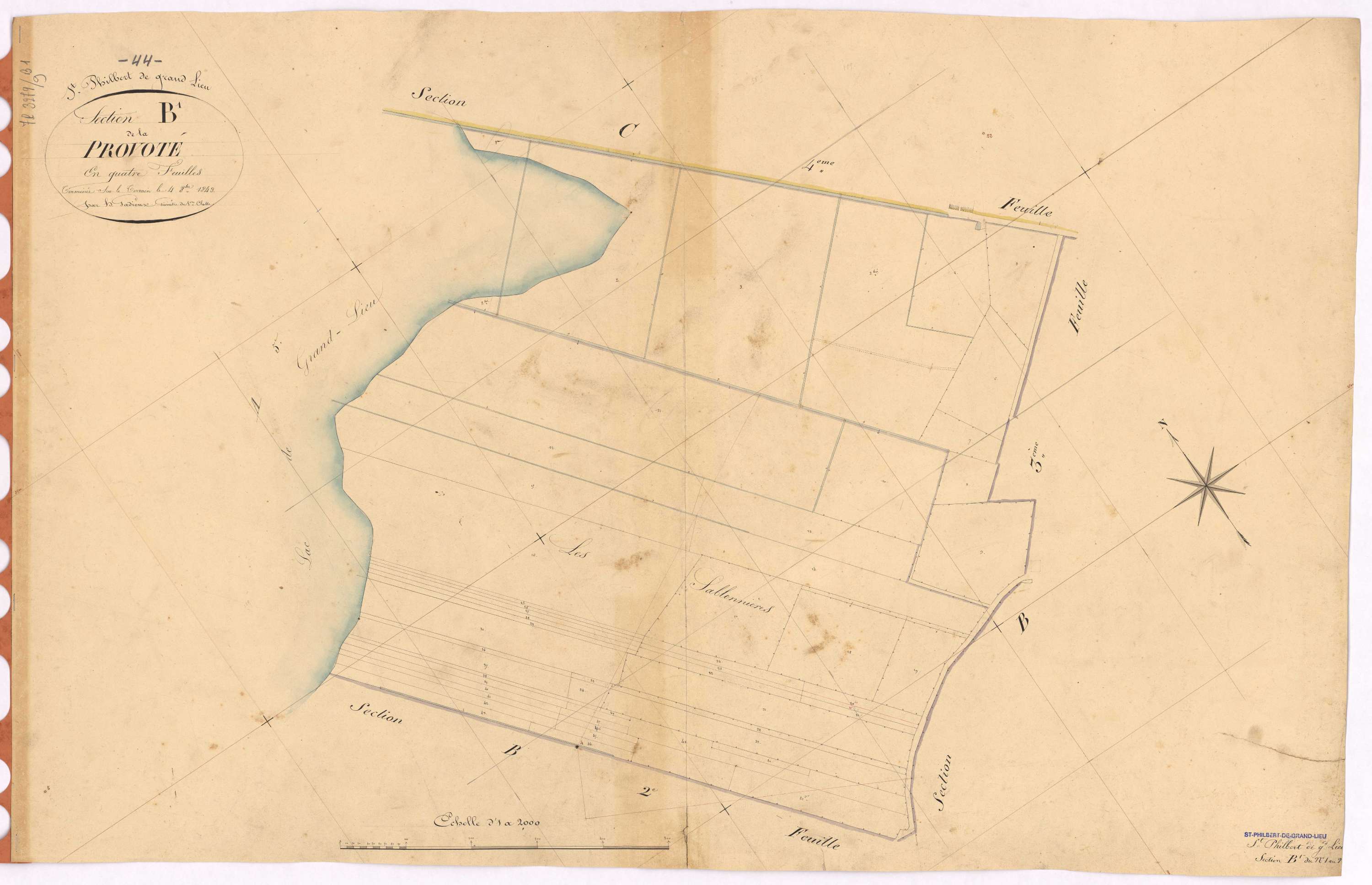 Saint-Philbert-de-Grand-Lieu - Section B1 Provoté (section de La) ; 1-51