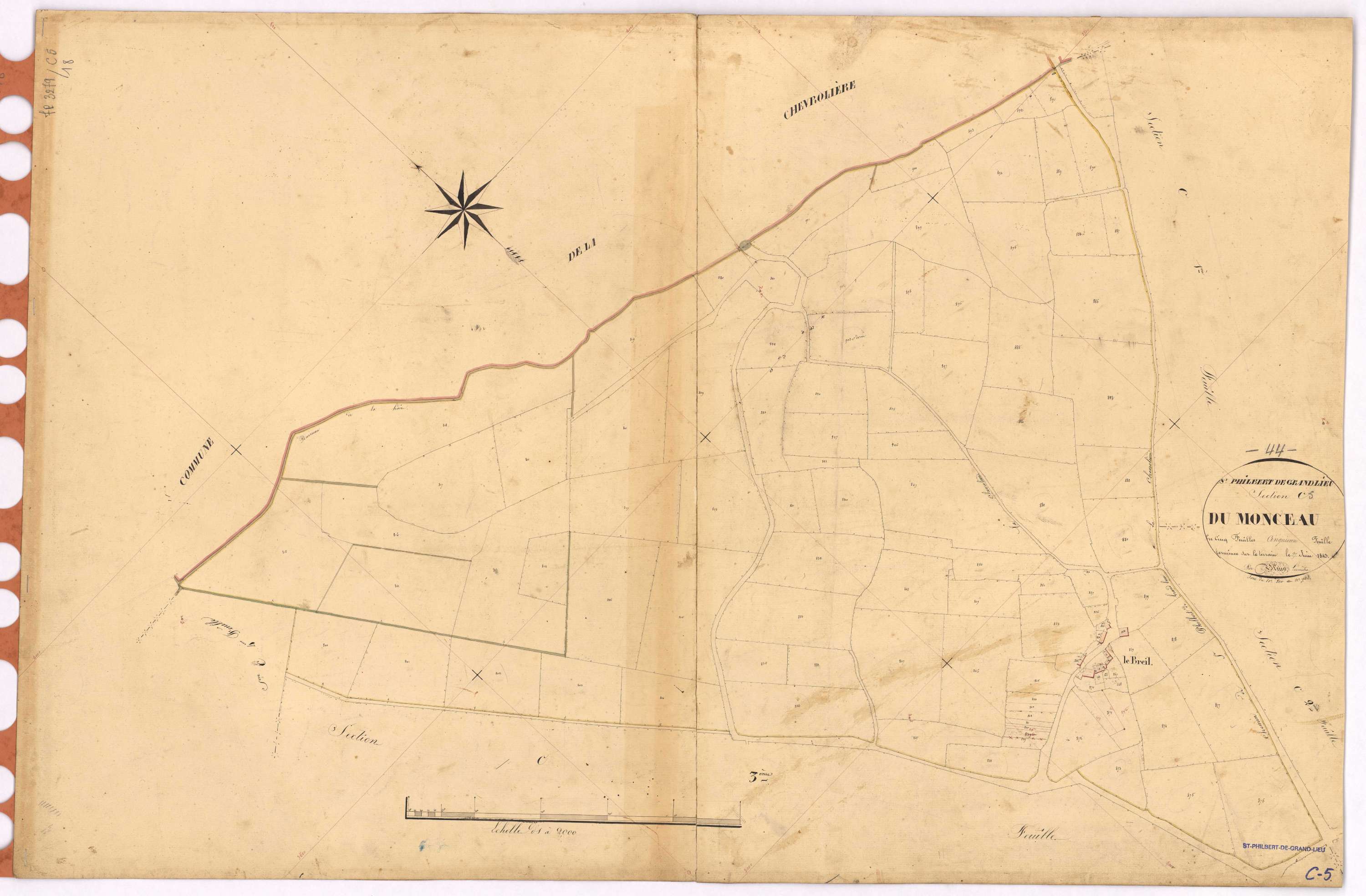 Saint-Philbert-de-Grand-Lieu - Section C5 Monceau (section du) ; 800-903
