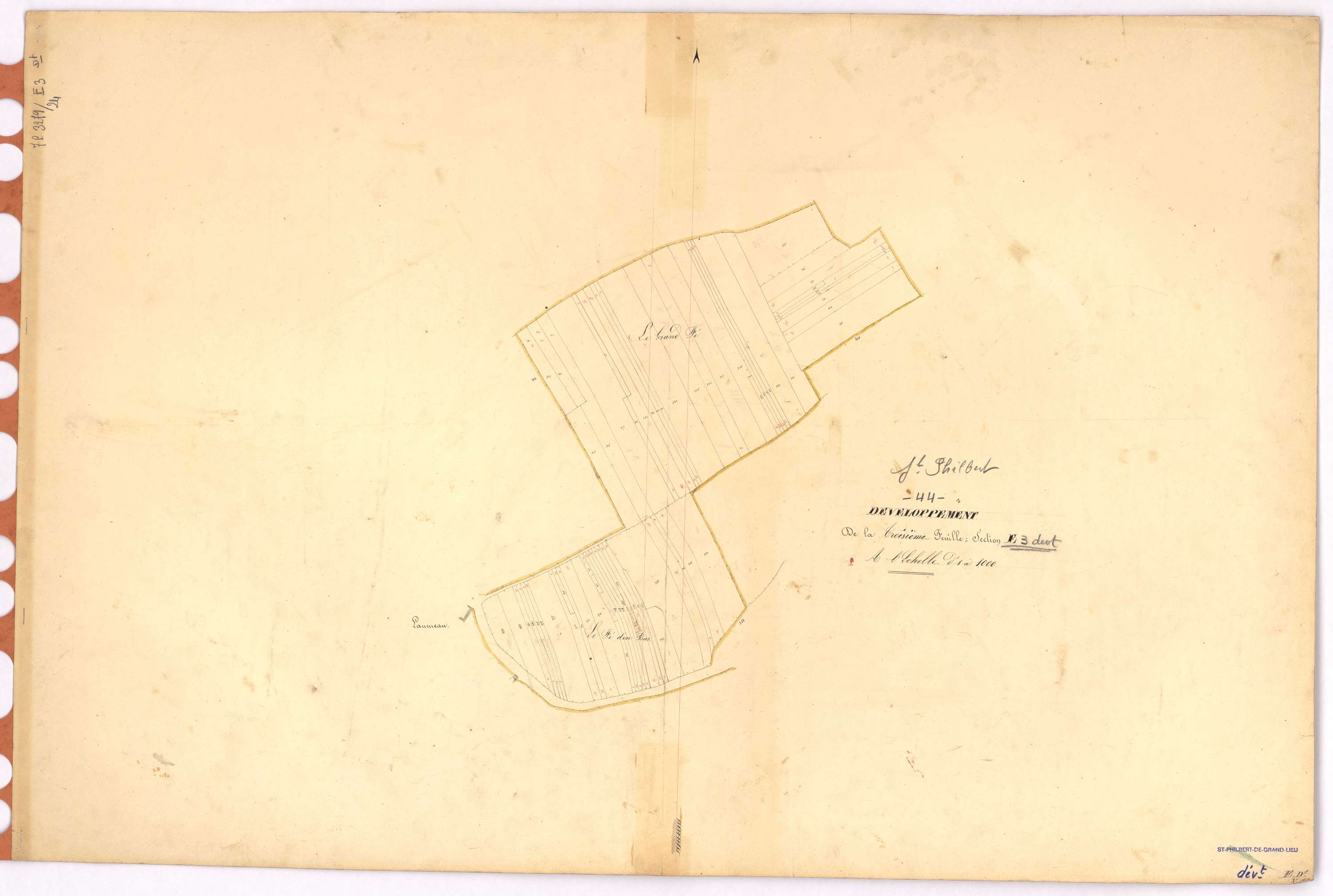 Saint-Philbert-de-Grand-Lieu - Section E3 (développement) Grolles (section des) ; 222-404 ; développement de diverses parcelles