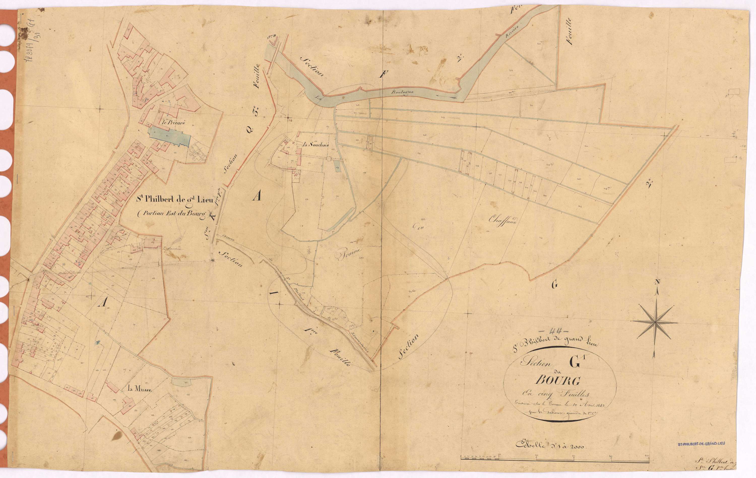 Saint-Philbert-de-Grand-Lieu - Section G1 Bourg (section du) ; 1-213