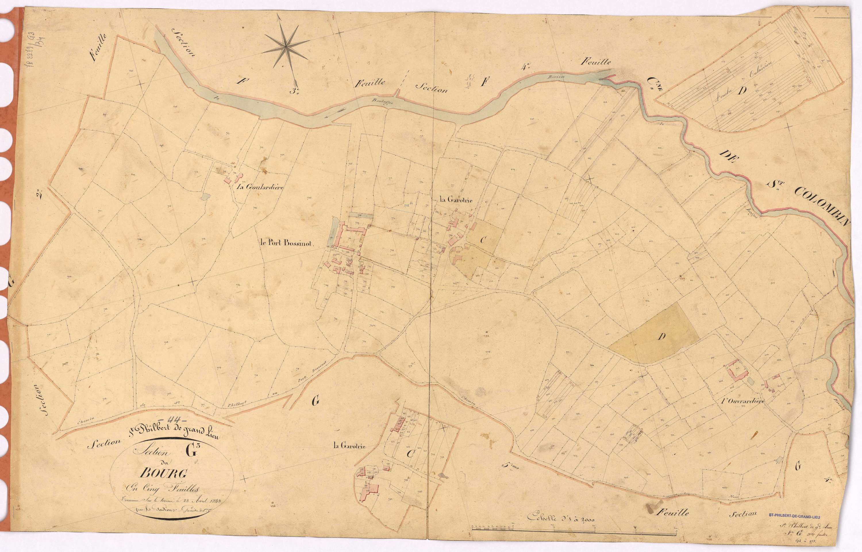 Saint-Philbert-de-Grand-Lieu - Section G3 Bourg (section du) ; 694-973