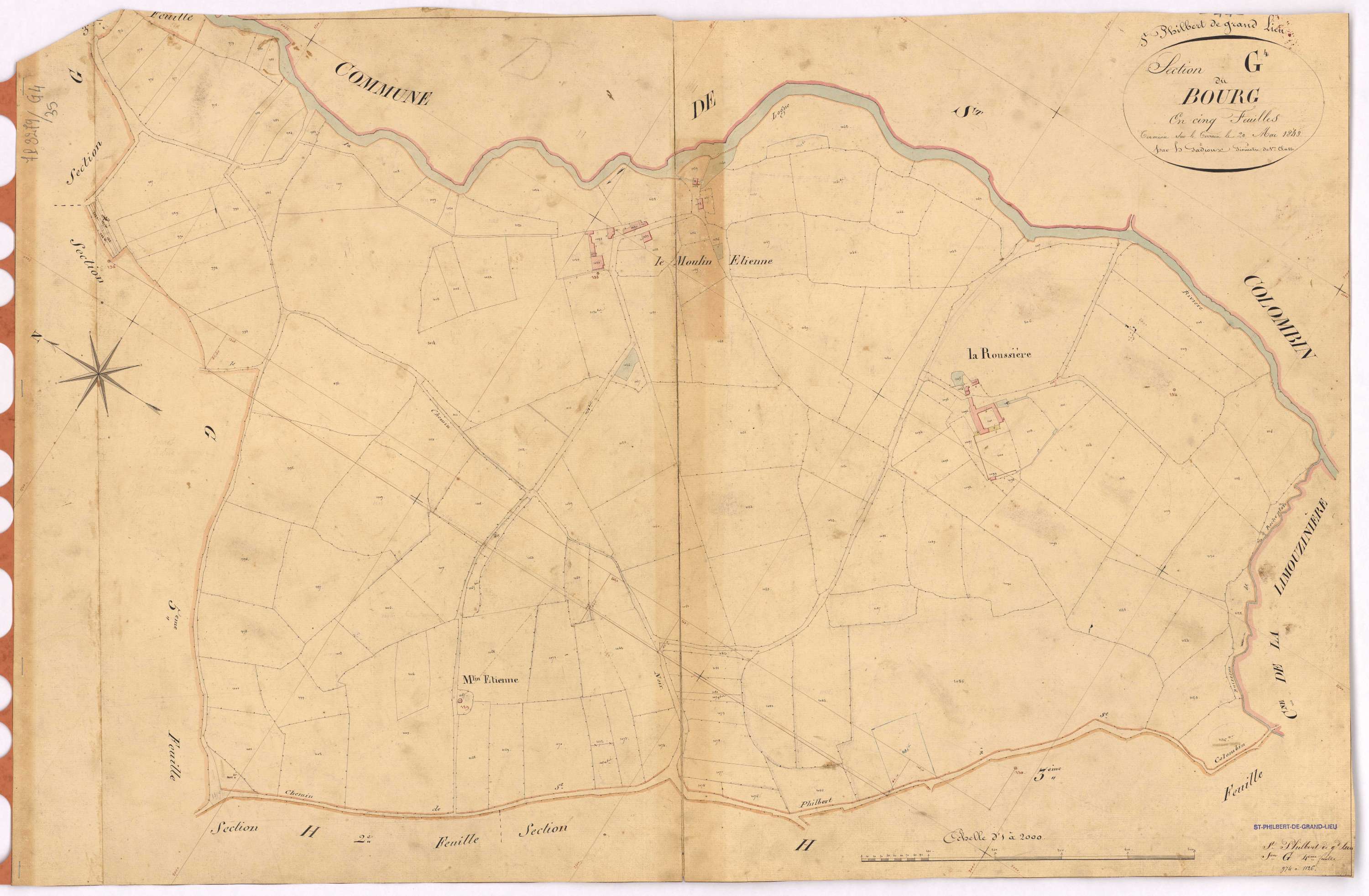 Saint-Philbert-de-Grand-Lieu - Section G4 Bourg (section du) ; 974-1126