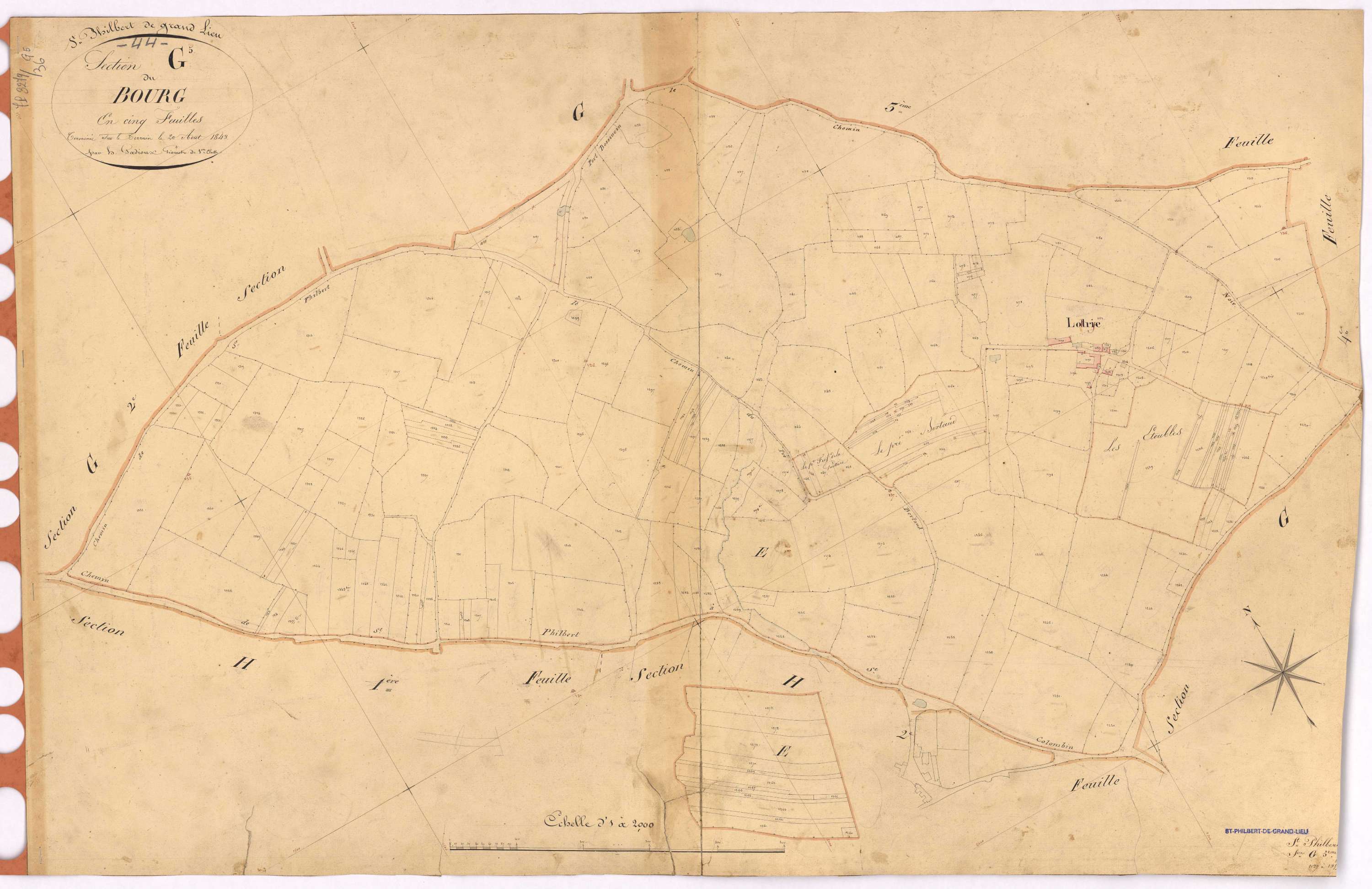 Saint-Philbert-de-Grand-Lieu - Section G5 Bourg (section du) ; 1127-1355