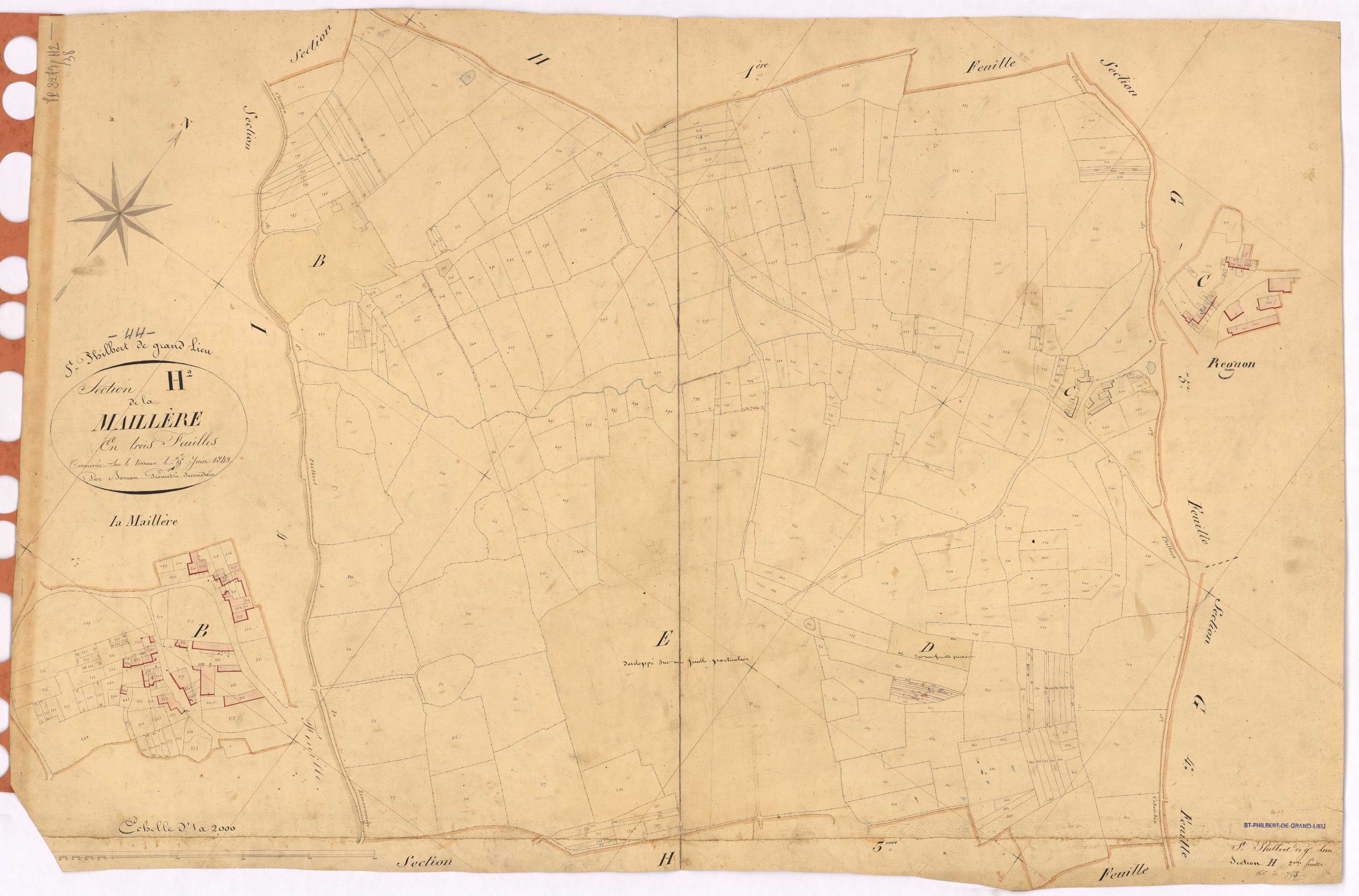 Saint-Philbert-de-Grand-Lieu - Section H2 Maillère (section de La) ; 166-753