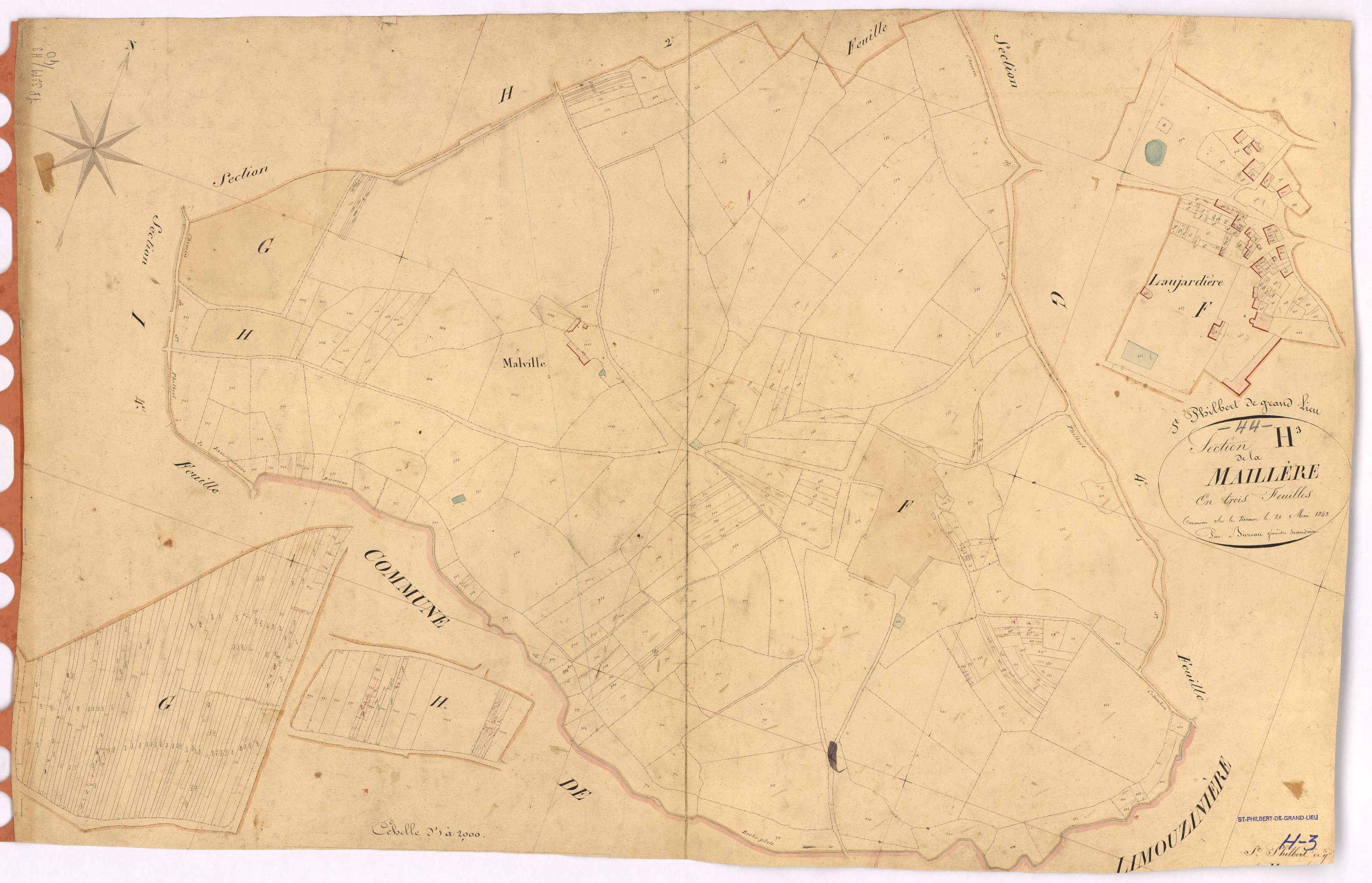 Saint-Philbert-de-Grand-Lieu - Section H3 Maillère (section de La) ; 754-1133