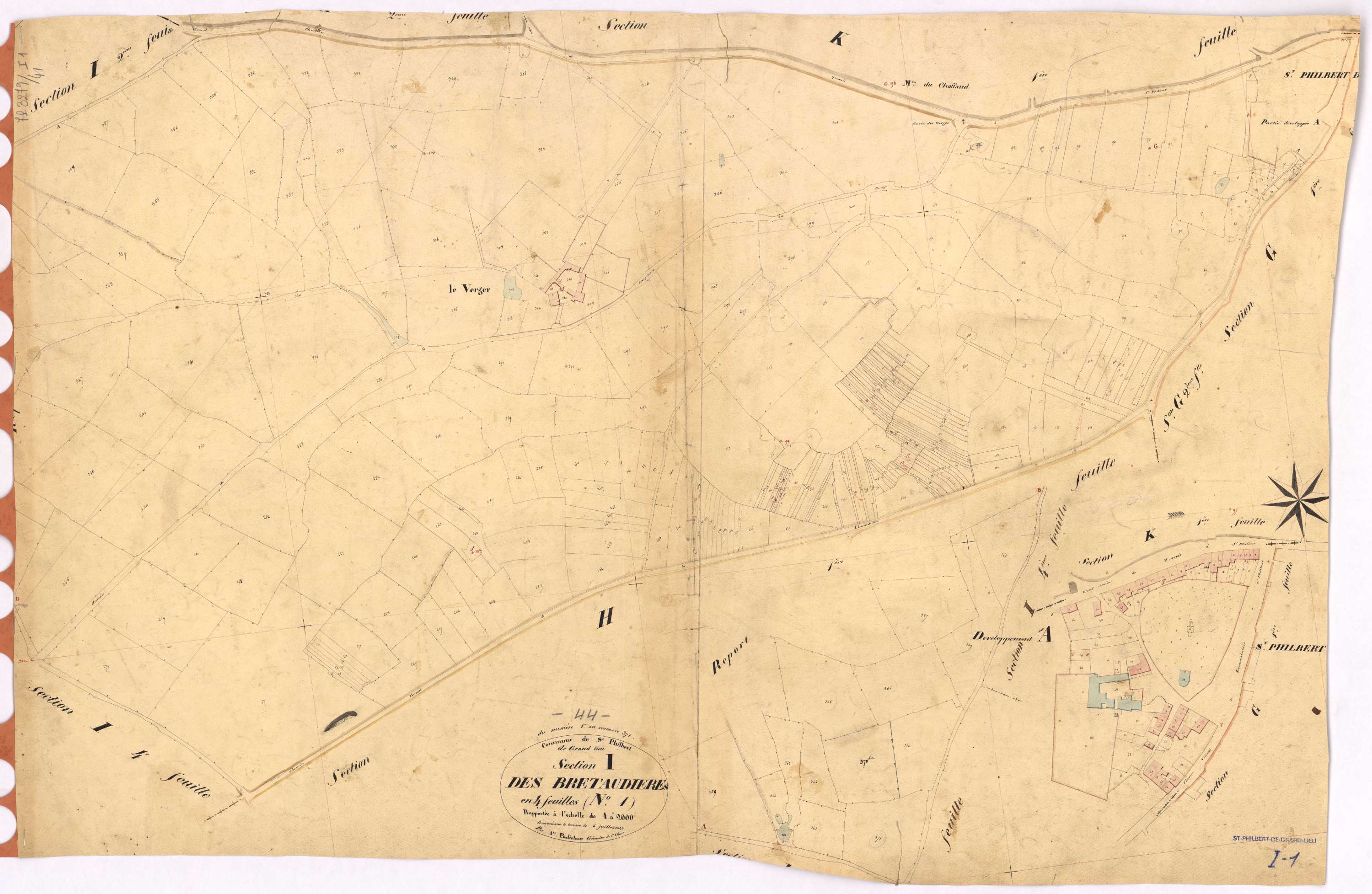 Saint-Philbert-de-Grand-Lieu - Section I1 Bretaudières (section des) ; 1-371