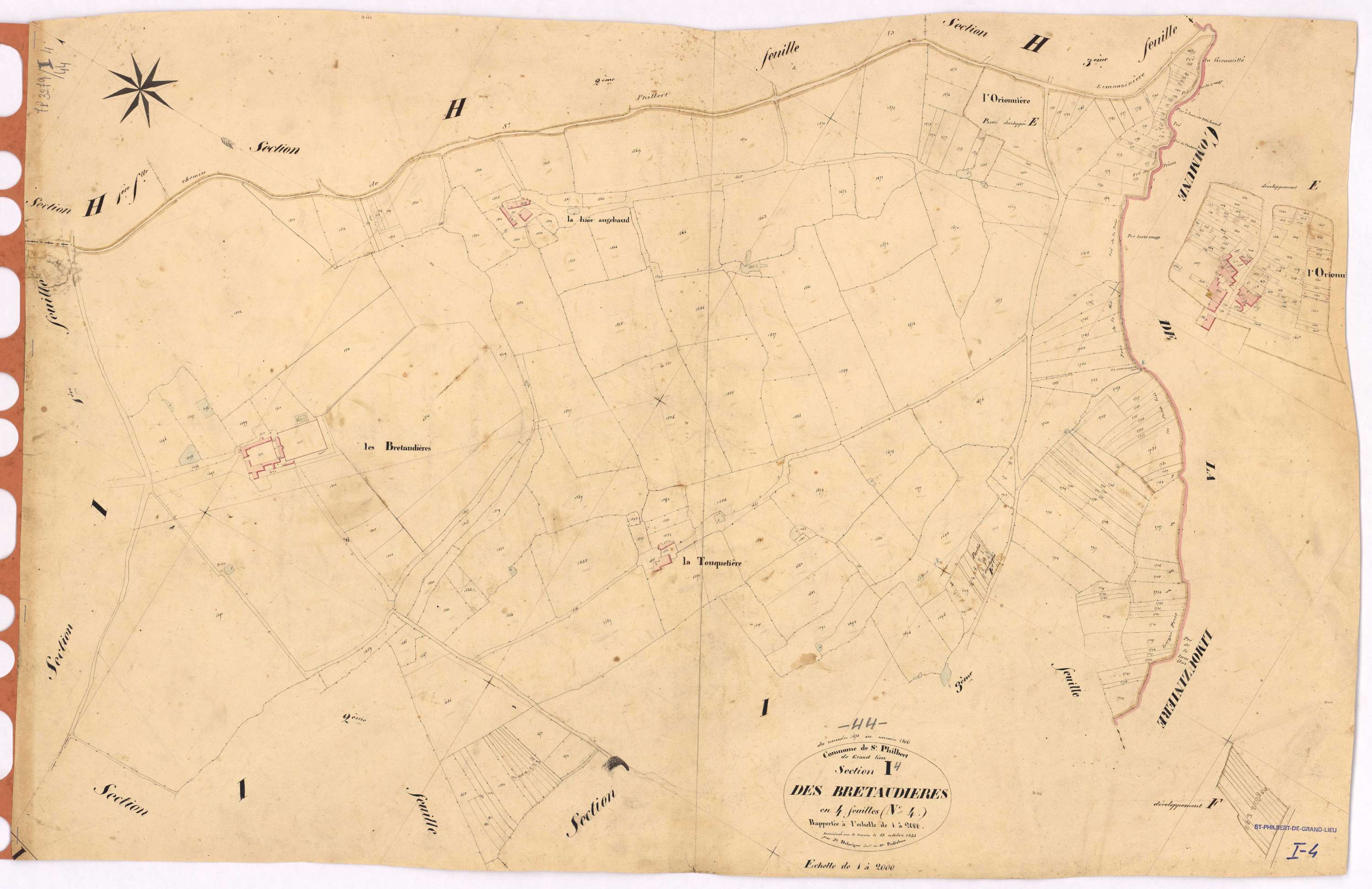Saint-Philbert-de-Grand-Lieu - Section I4 Bretaudières (section des) ; 1471-1806