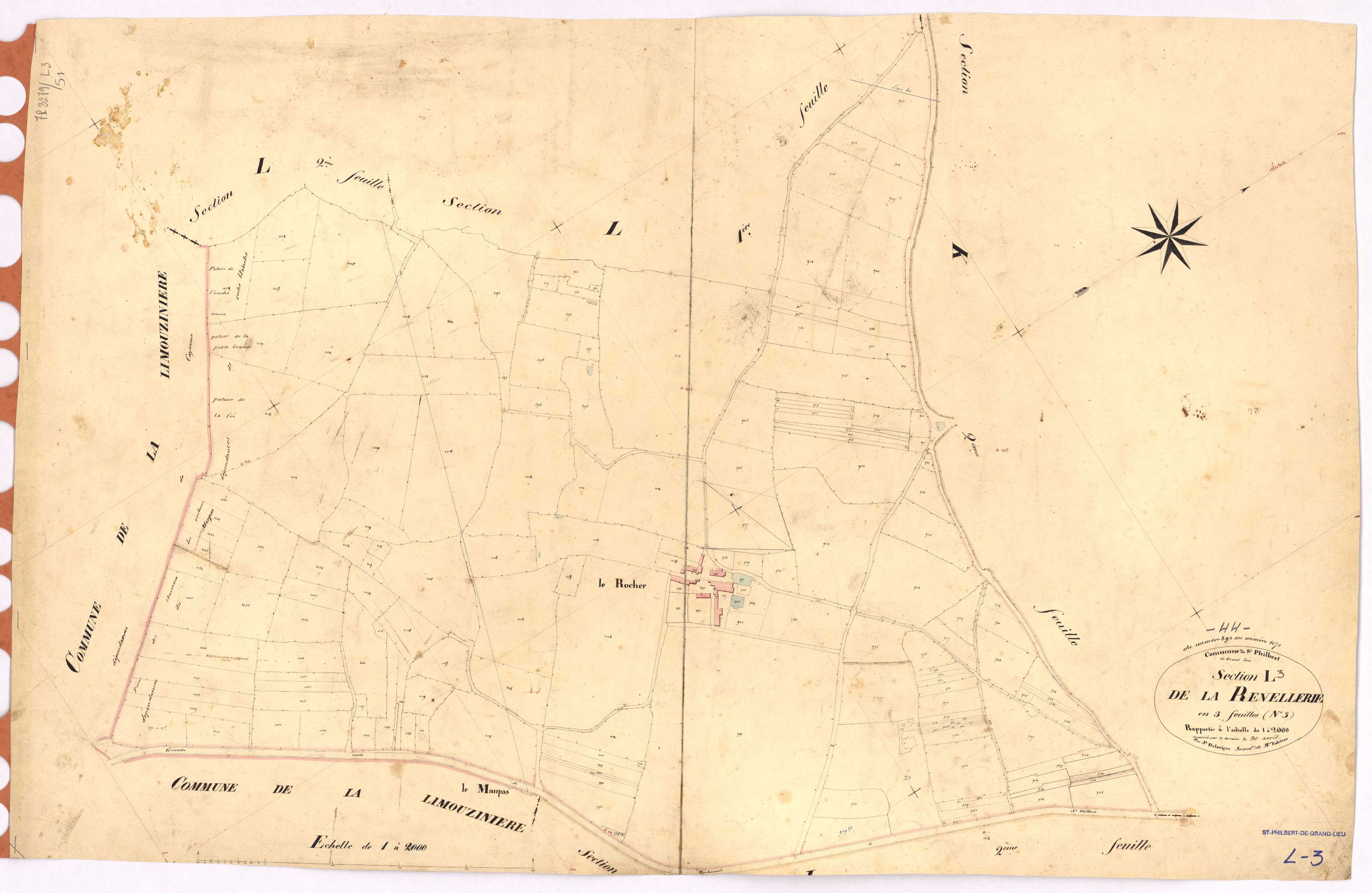 Saint-Philbert-de-Grand-Lieu - Section L3 Revellerie (section de La) ; 892-1071