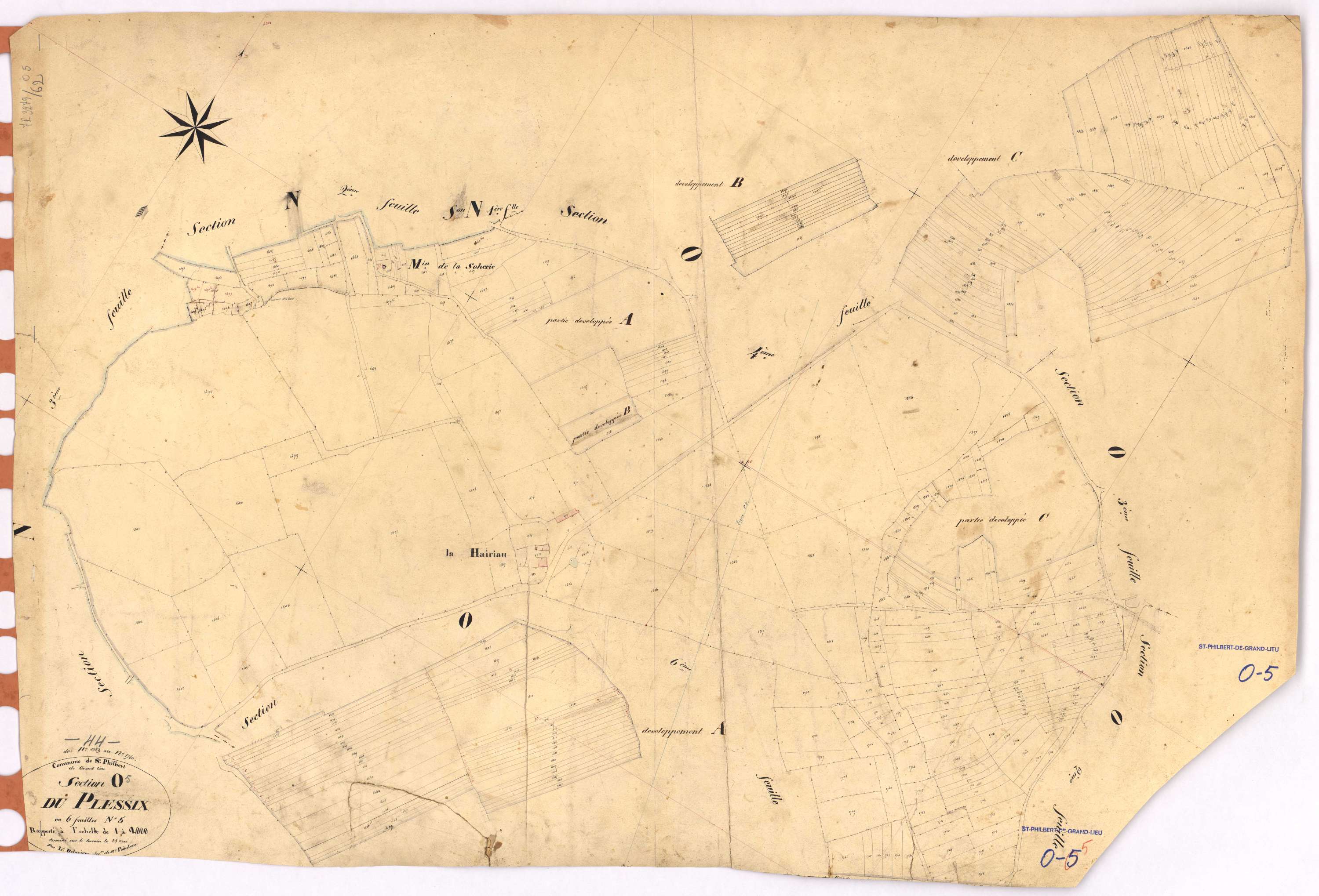 Saint-Philbert-de-Grand-Lieu - Section O5 Plessix (section du) ; 1382-1746