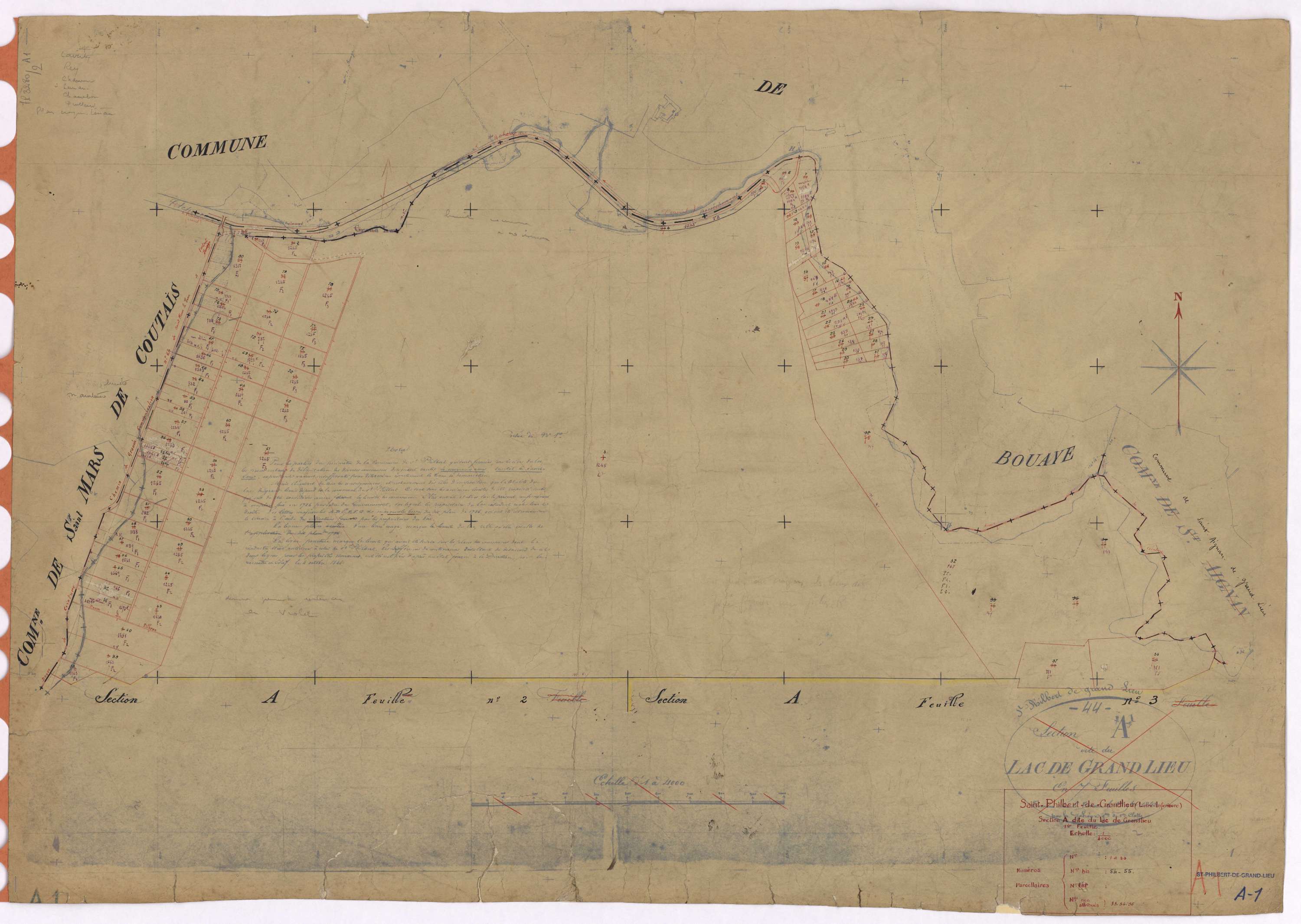 Saint-Philbert-de-Grand-Lieu - Section A1 Lac de Grand-Lieu (section du) ; 1-80