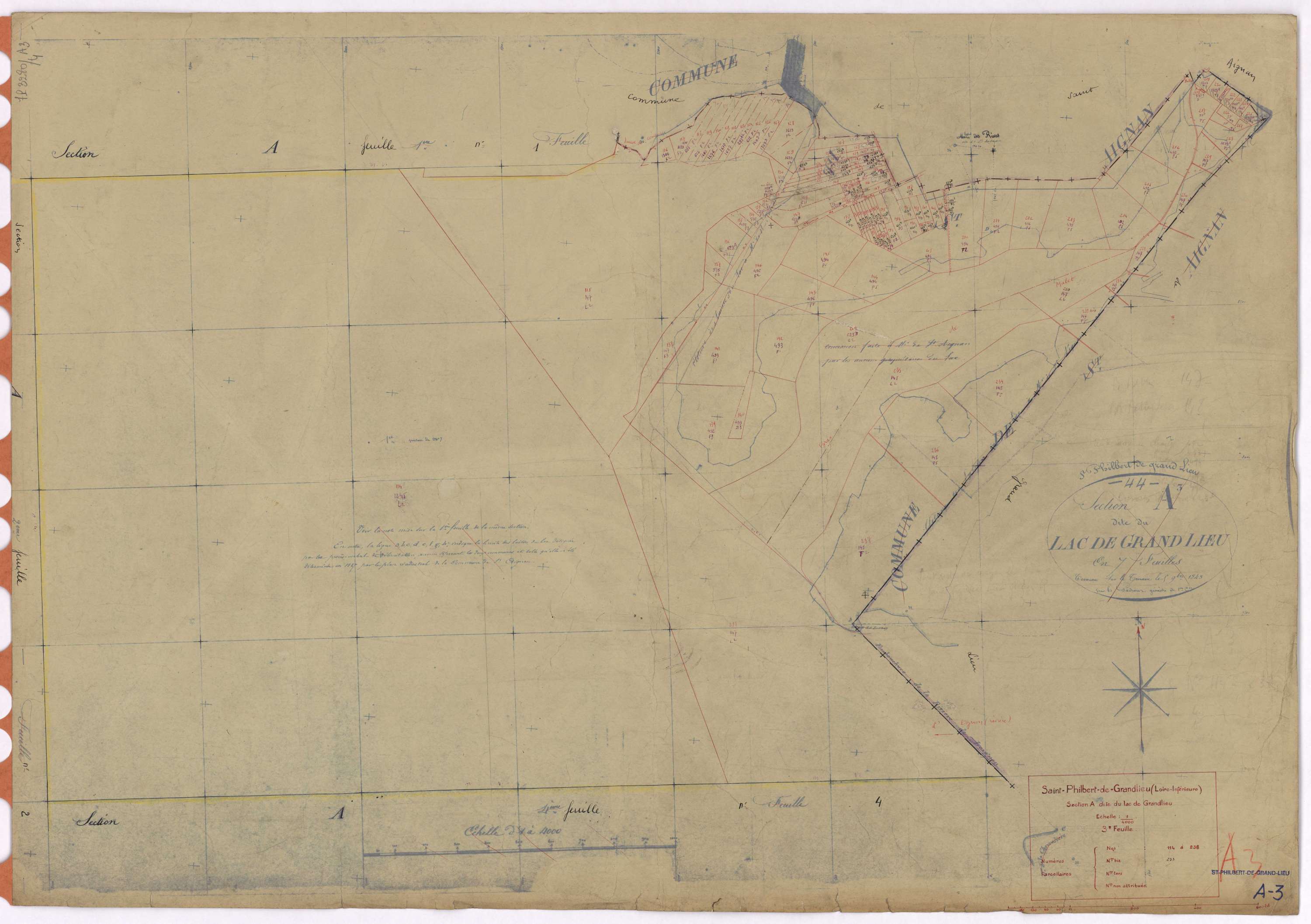 Saint-Philbert-de-Grand-Lieu - Section A3 Lac de Grand-Lieu (section du) ; 114-238