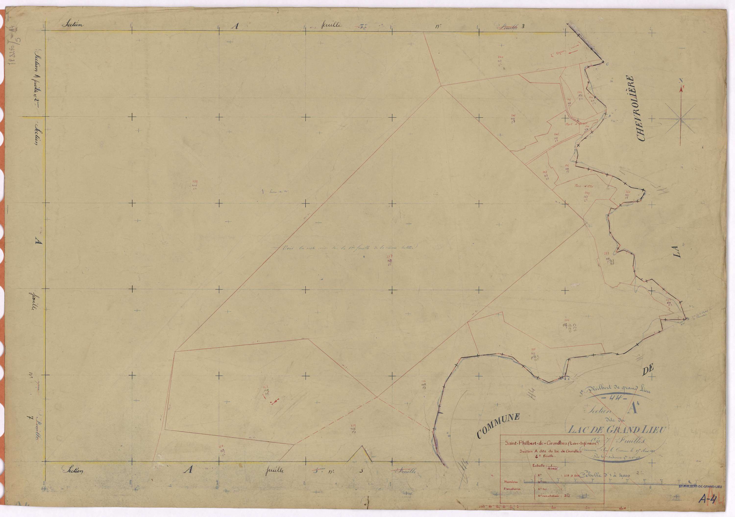 Saint-Philbert-de-Grand-Lieu - Section A4 Lac de Grand-Lieu (section du) ; 239-260