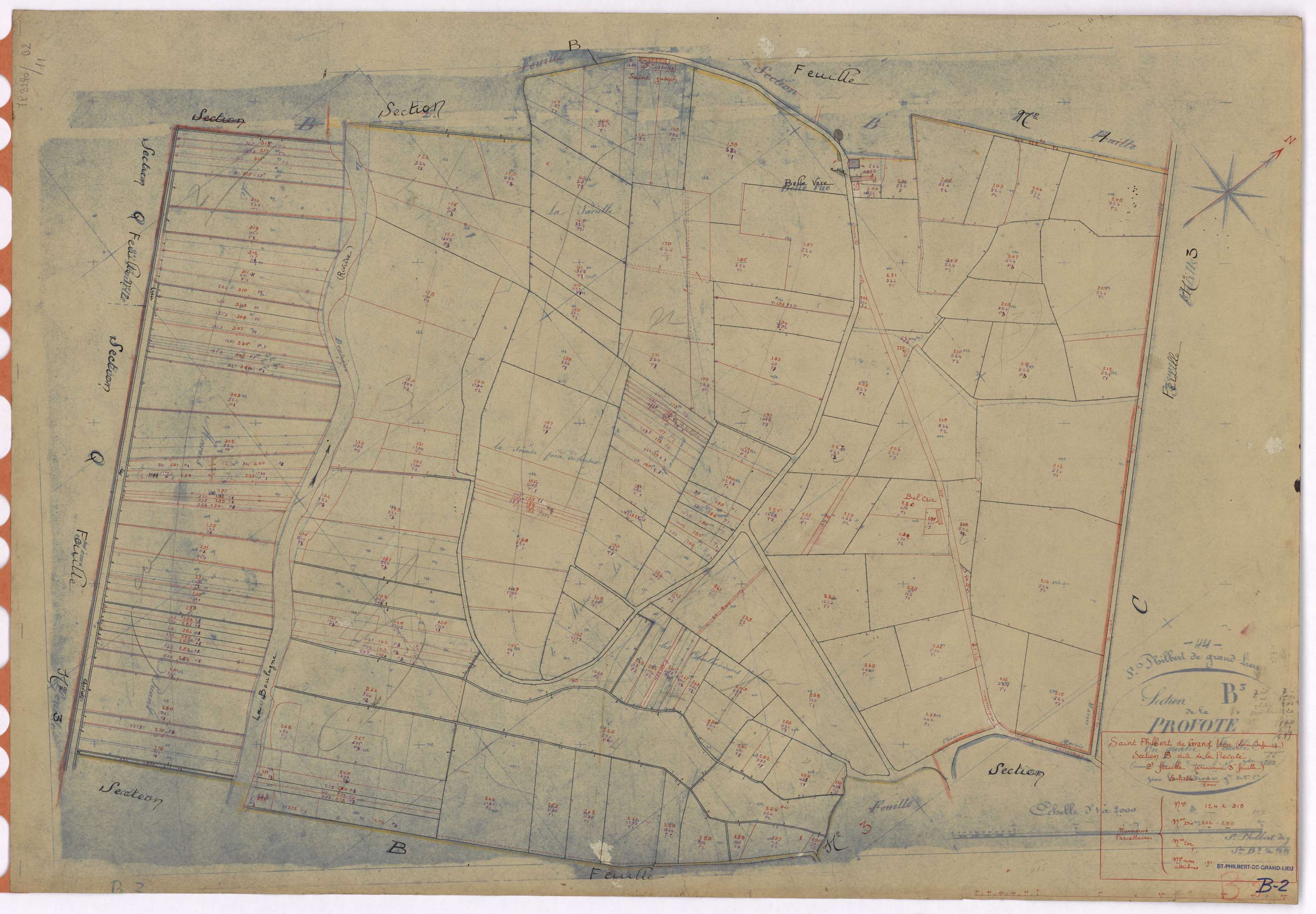 Saint-Philbert-de-Grand-Lieu - Section B2 Provoté (section de La) ; 124-318