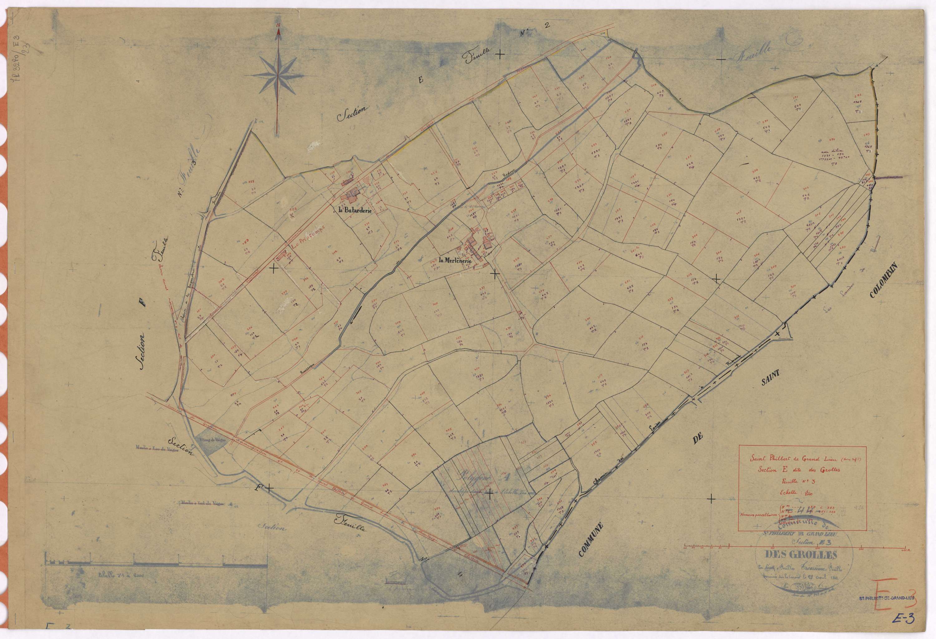 Saint-Philbert-de-Grand-Lieu - Section E3 Grolles (section des) ; 227-383
