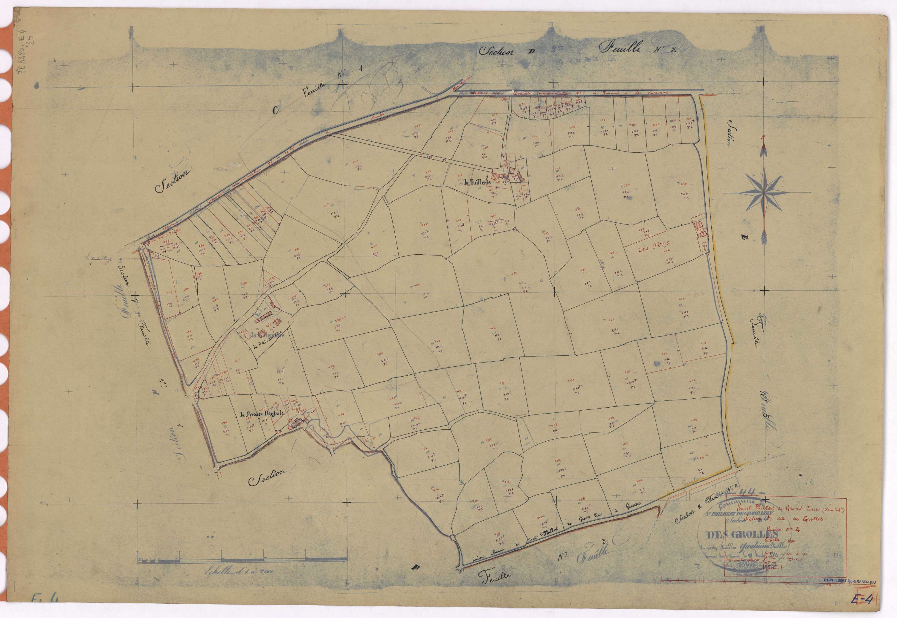 Saint-Philbert-de-Grand-Lieu - Section E4 Grolles (section des) ; 384-501