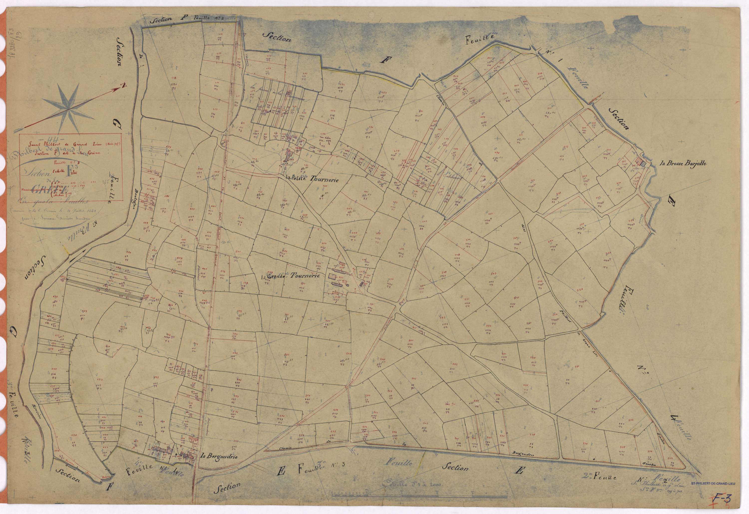 Saint-Philbert-de-Grand-Lieu - Section F3 Grève (section de La) ; 412-677