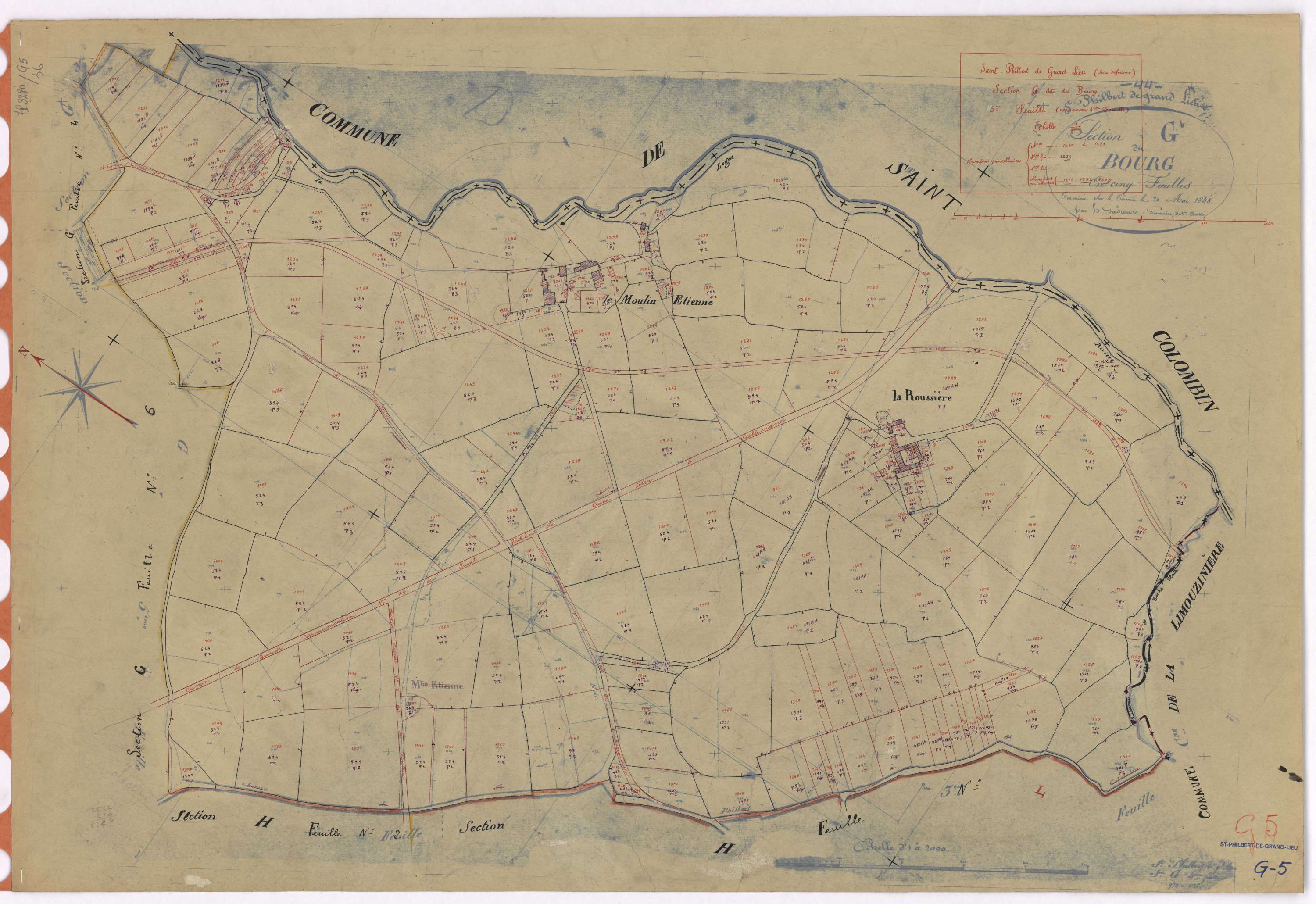 Saint-Philbert-de-Grand-Lieu - Section G5 Bourg (section du) ; 1210-1421