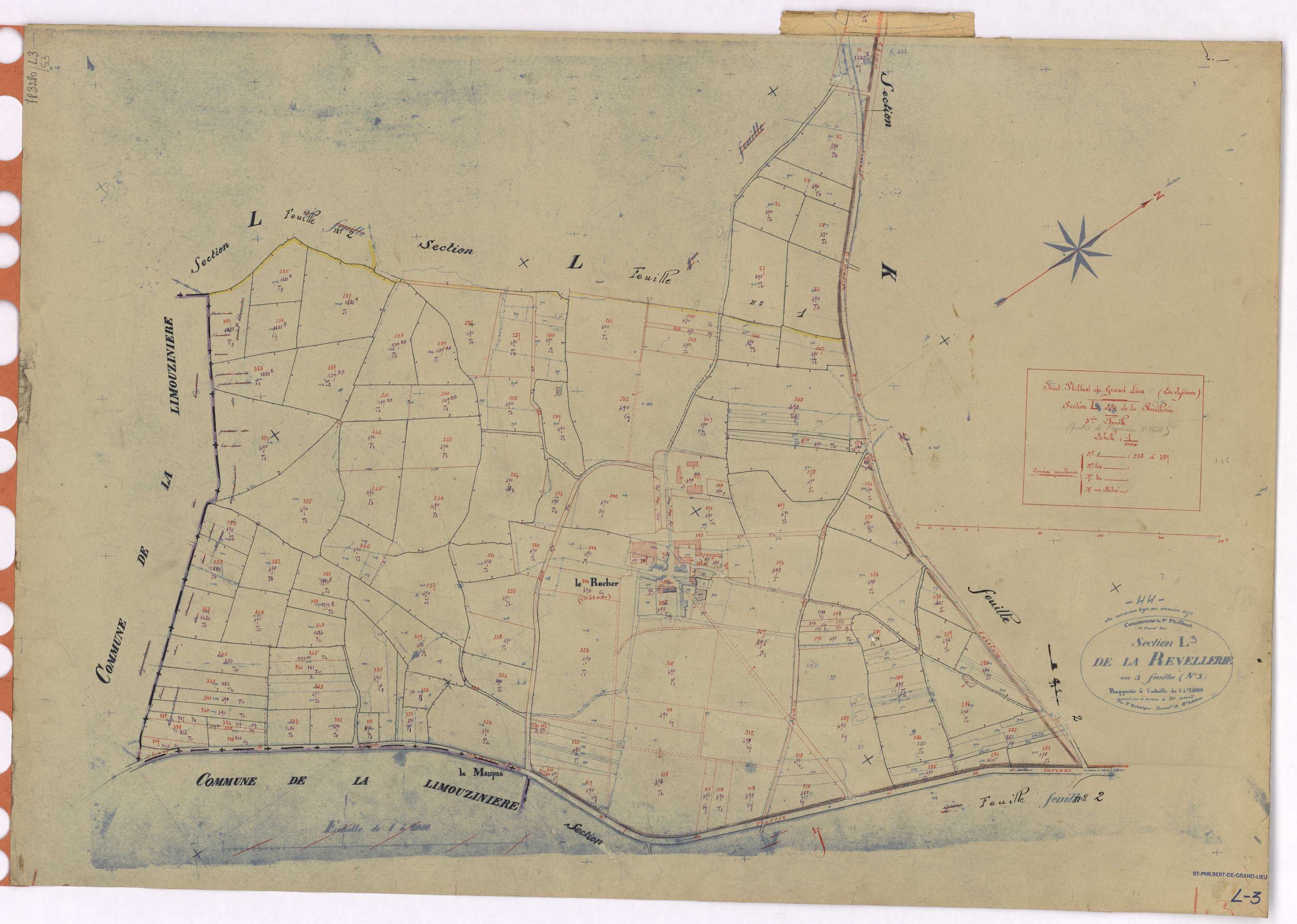 Saint-Philbert-de-Grand-Lieu - Section L3 Révellerie (section de La) ; 235-359