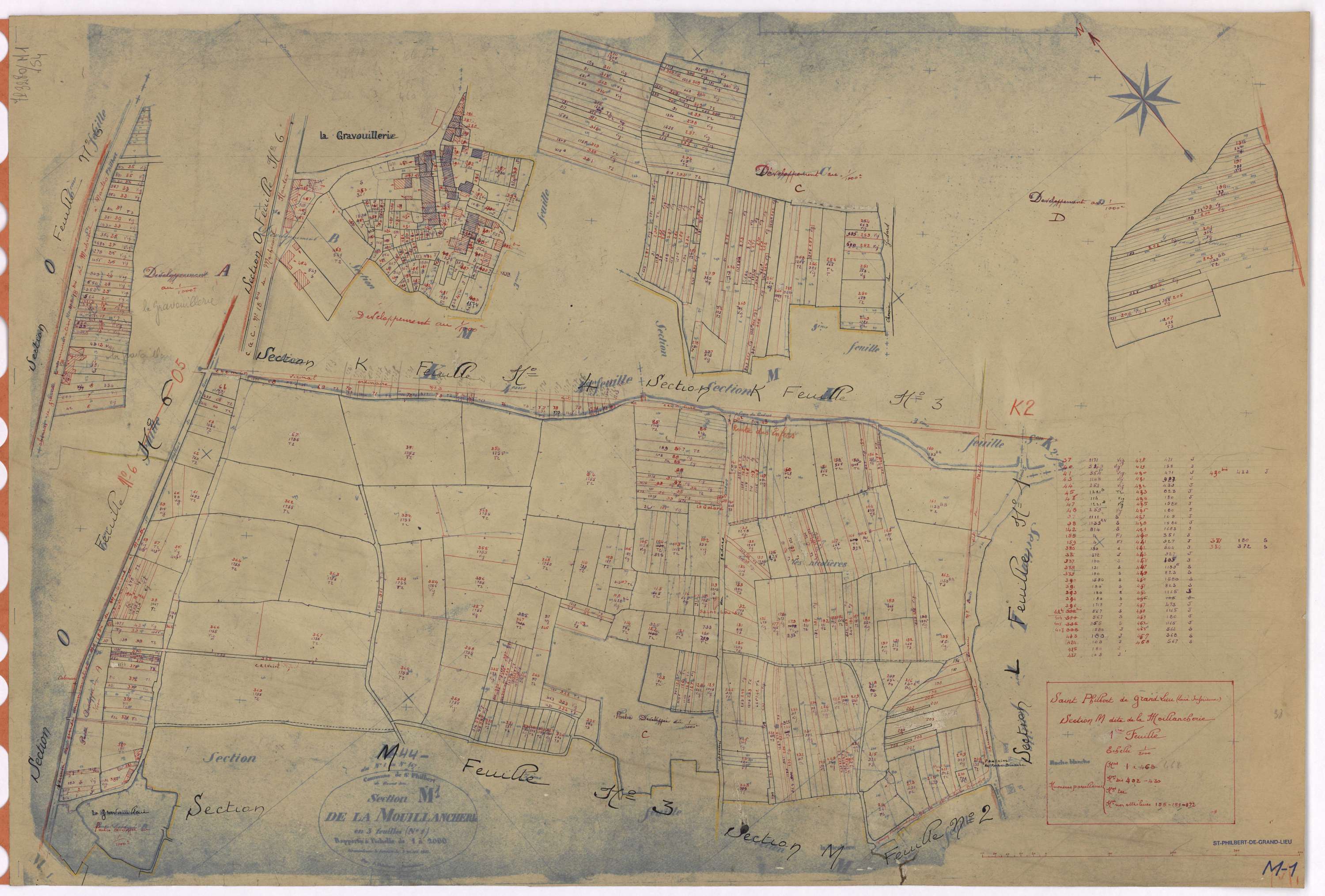 Saint-Philbert-de-Grand-Lieu - Section M1 Moillancherie (section de La) ; 1-468