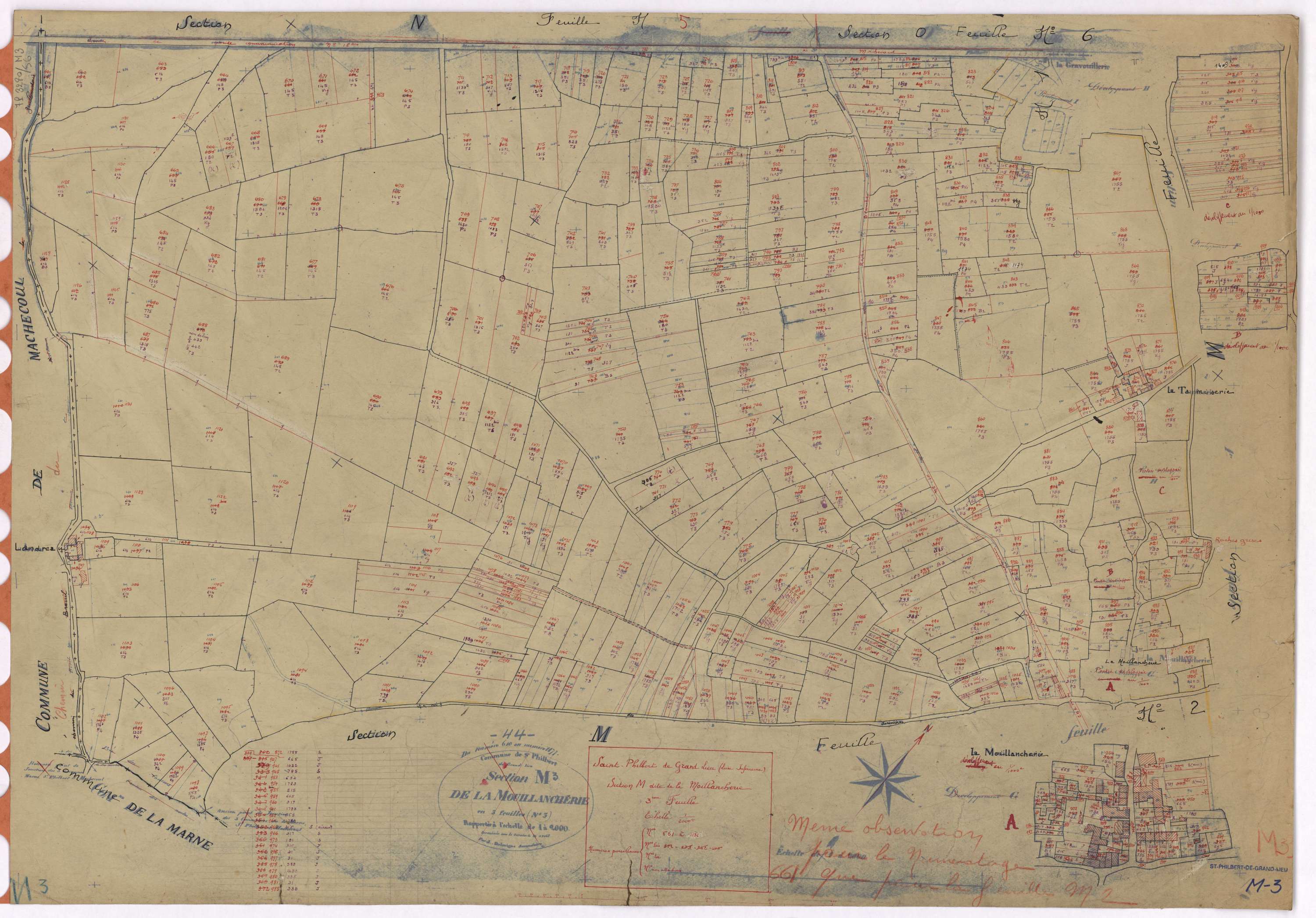 Saint-Philbert-de-Grand-Lieu - Section M3 Moillancherie (section de La) ; 661-1131