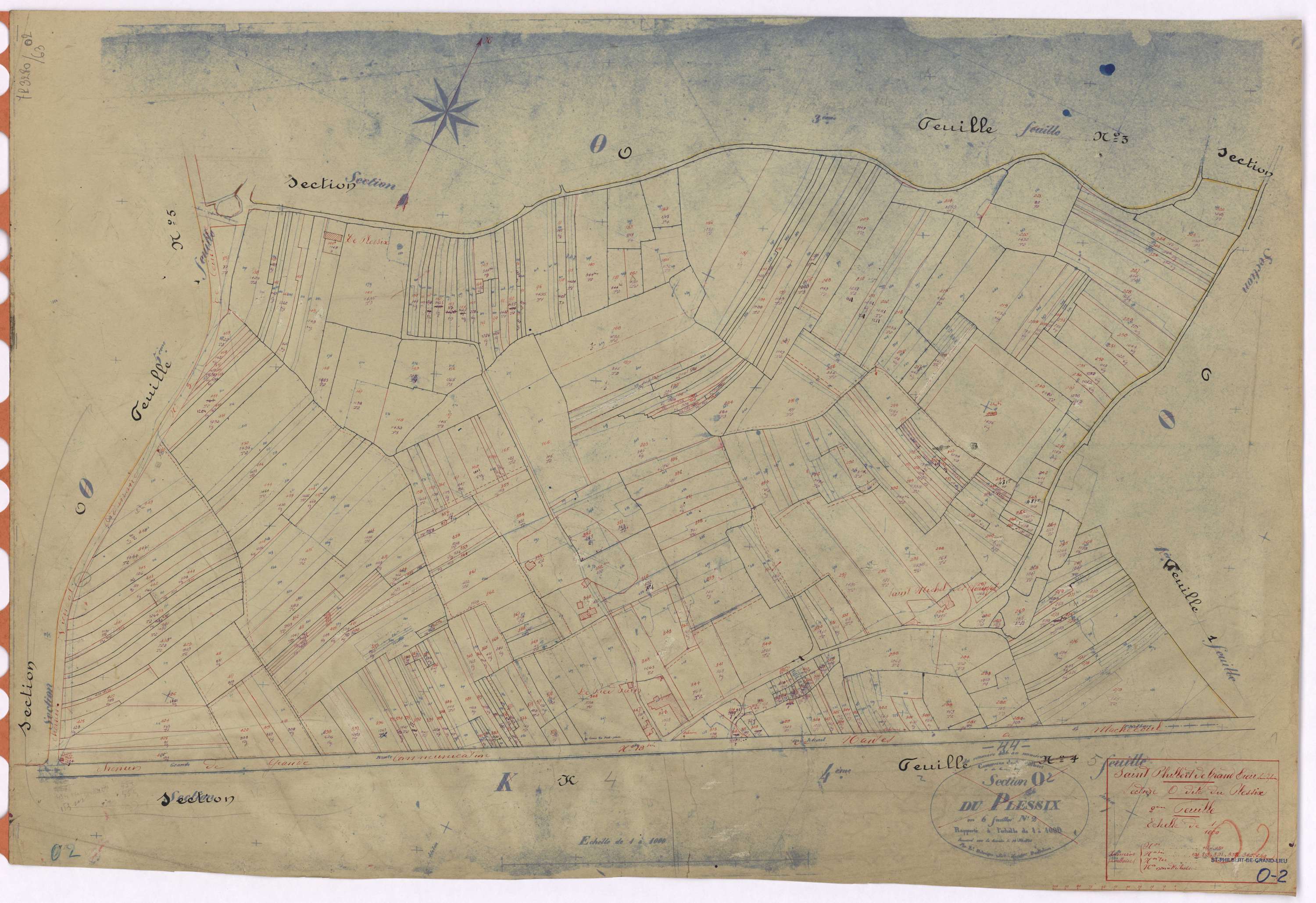 Saint-Philbert-de-Grand-Lieu - Section O2 Plessix (section du) ; 137-459