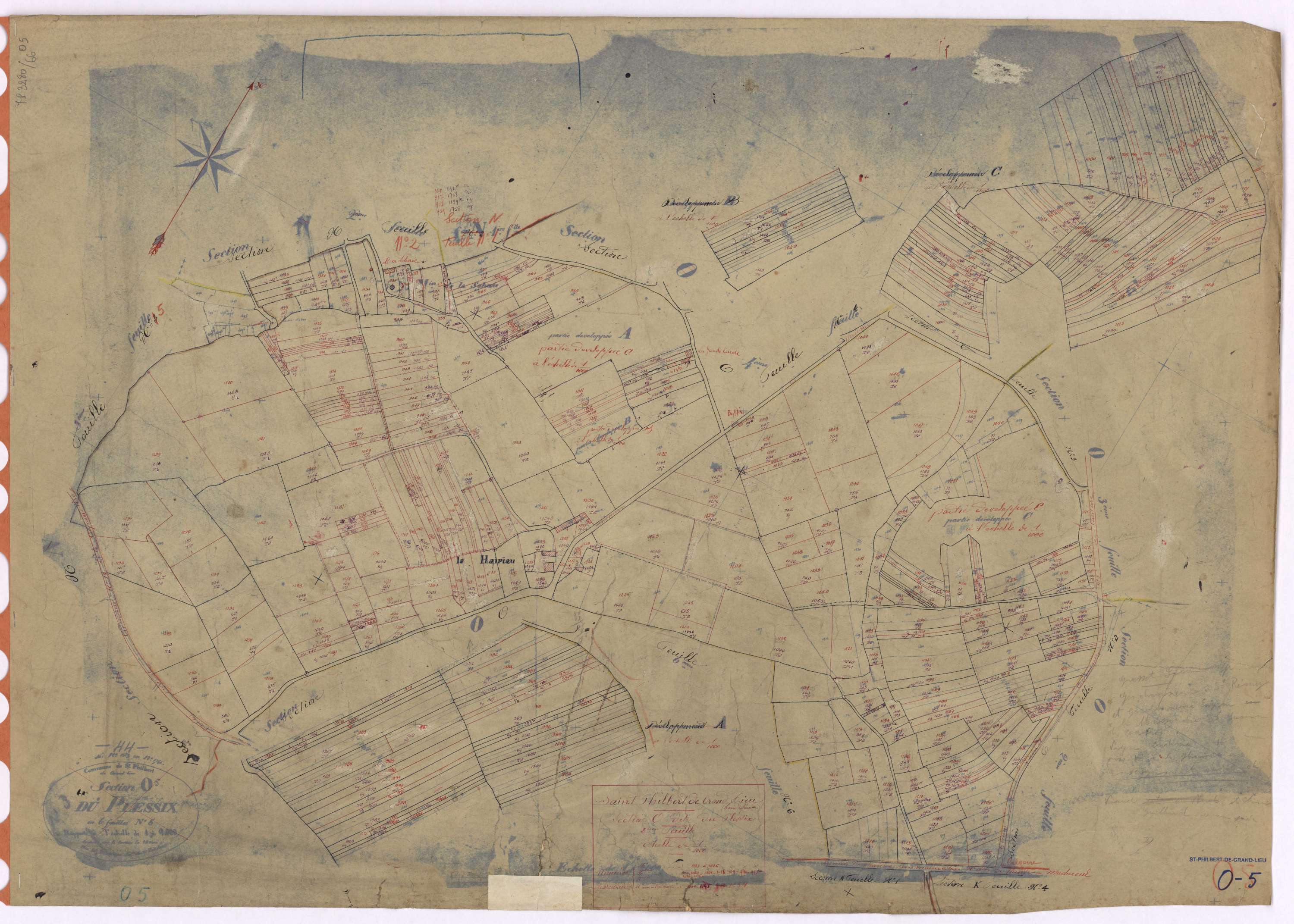 Saint-Philbert-de-Grand-Lieu - Section O5 Plessix (section du) ; 933-1336