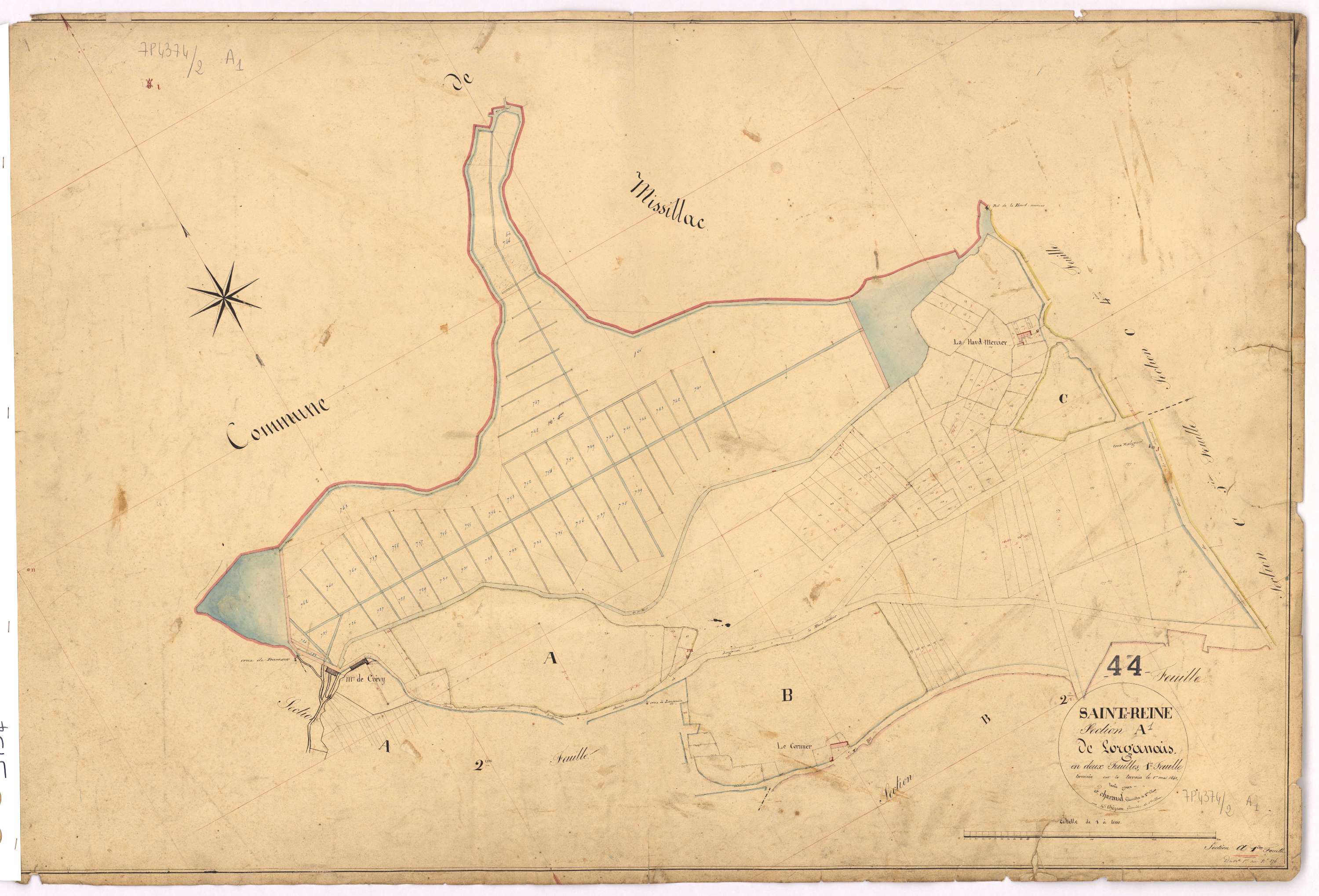 Sainte-Reine-de-Bretagne - Section A1 Lorganais (section de) ; 1-276