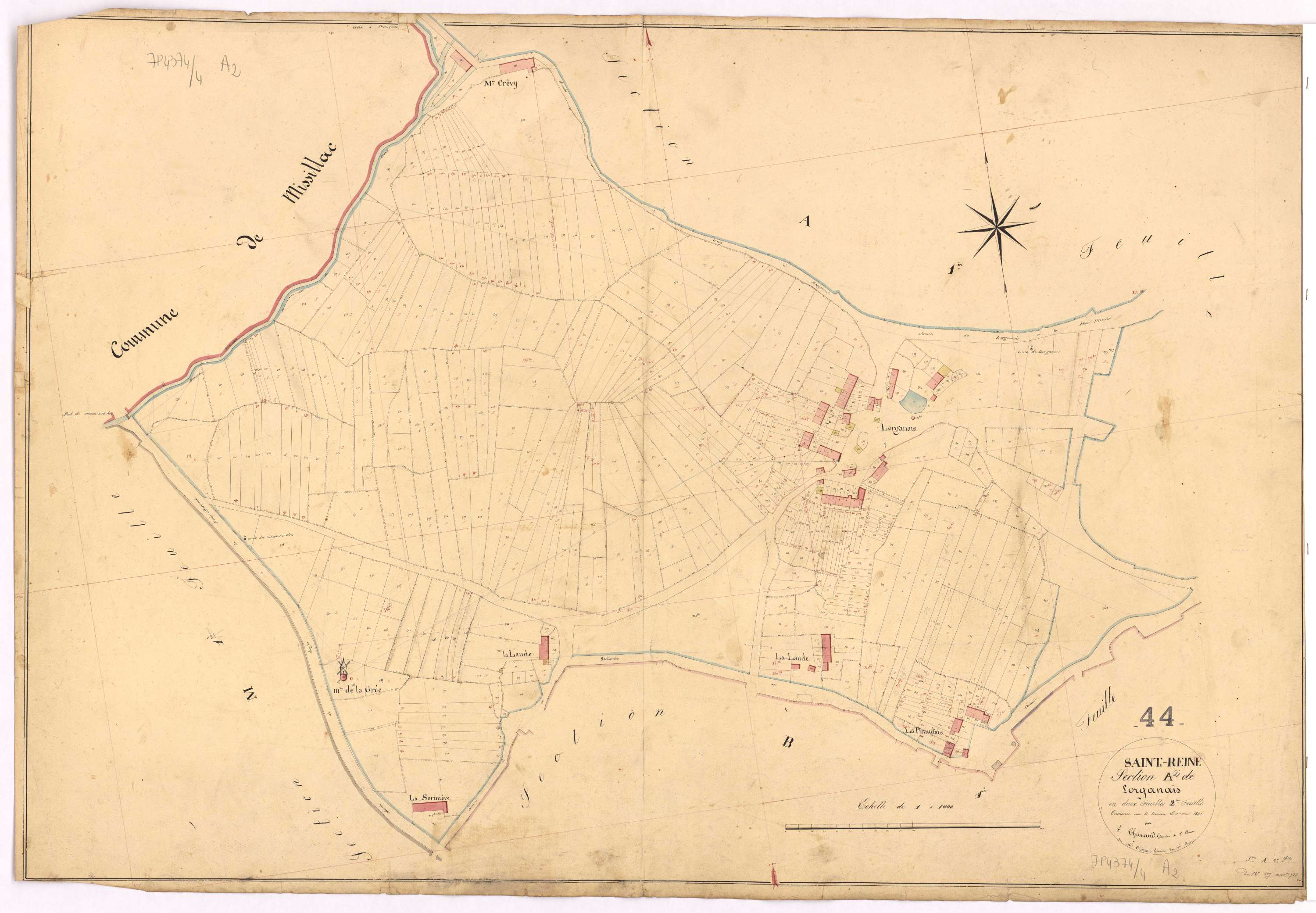 Sainte-Reine-de-Bretagne - Section A2 Lorganais (section de) ; 277-722