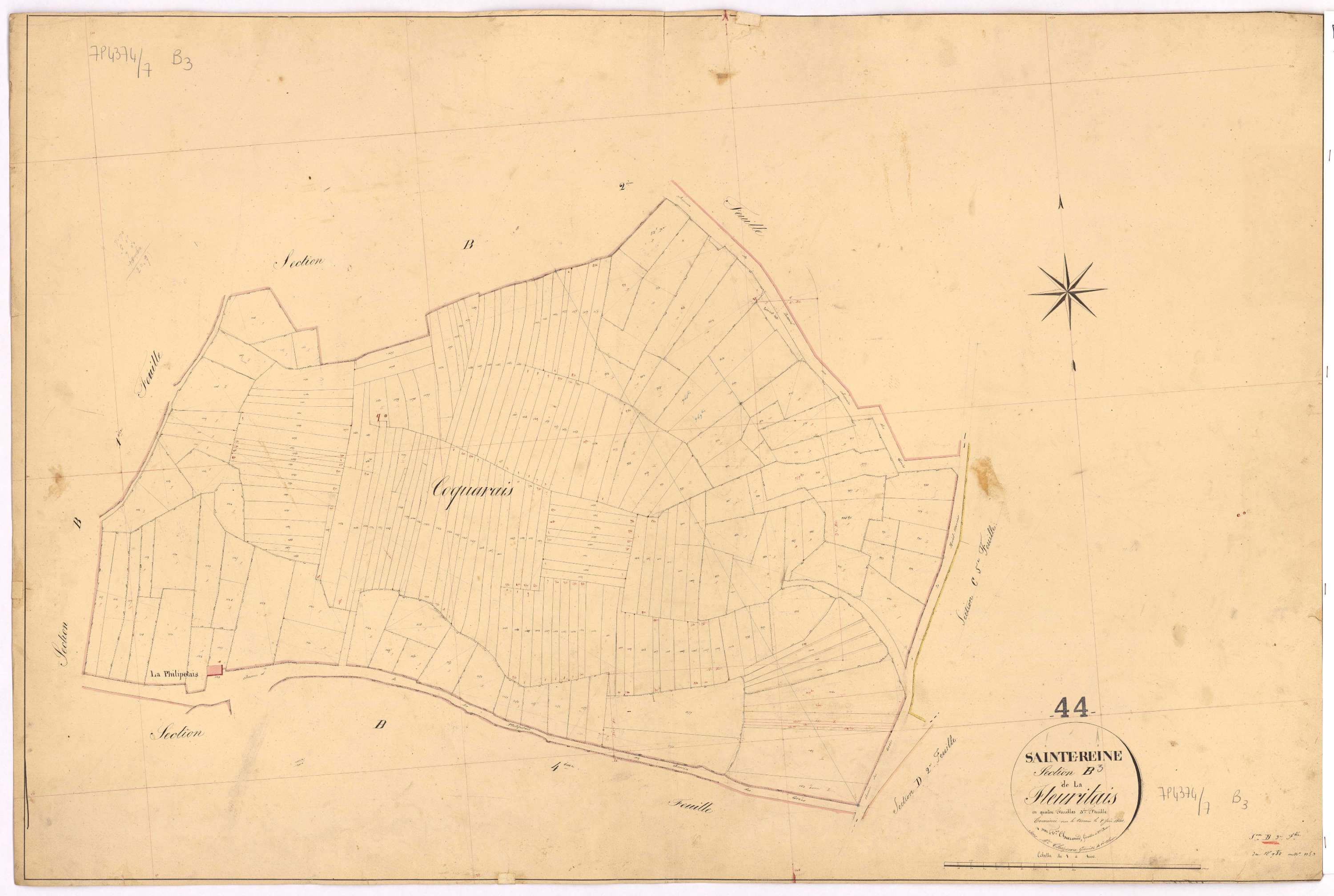 Sainte-Reine-de-Bretagne - Section B3 Fleuritais (section de La) ; 958-1163