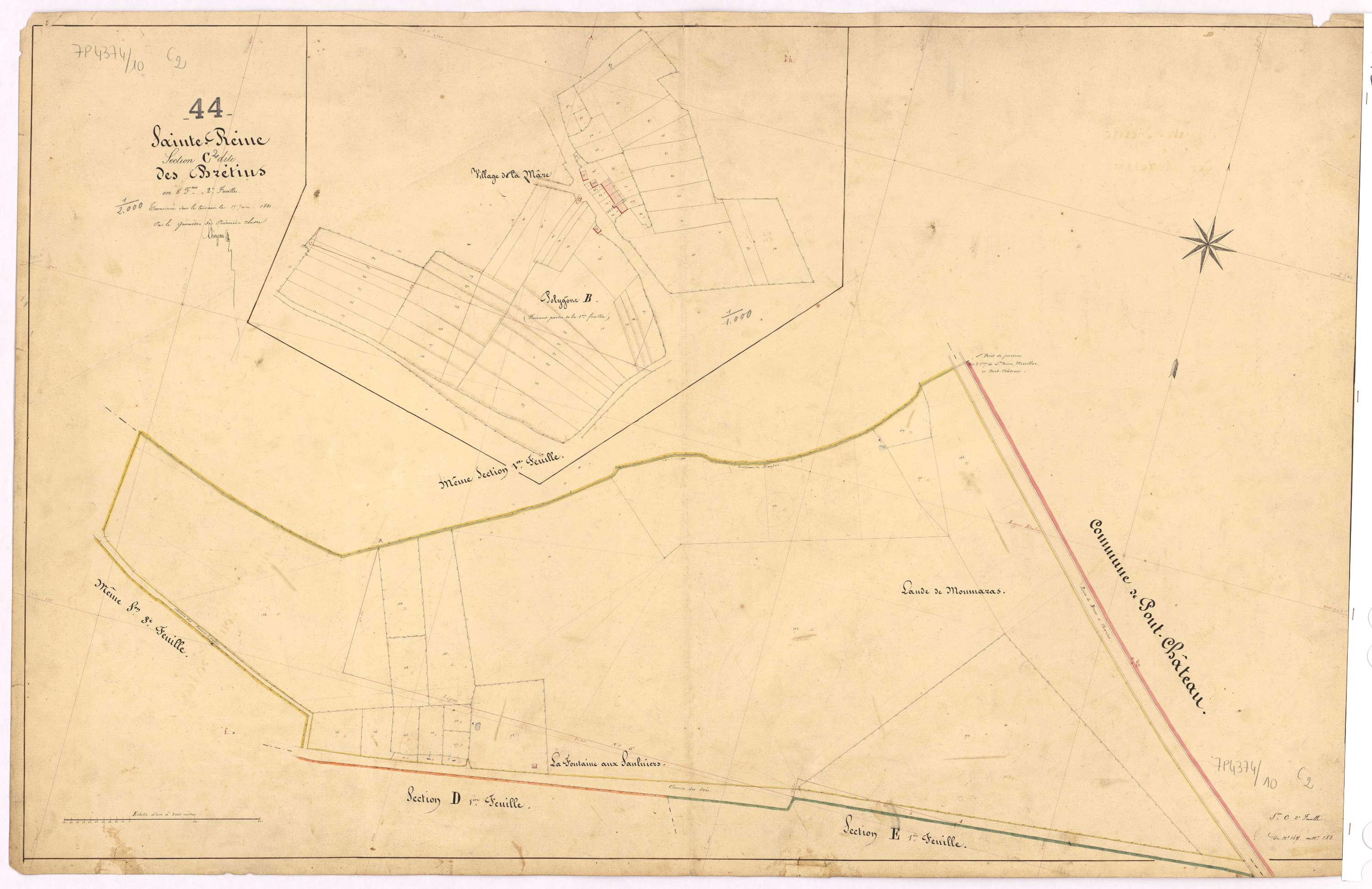 Sainte-Reine-de-Bretagne - Section C2 Brétins (section des) ; 168-188