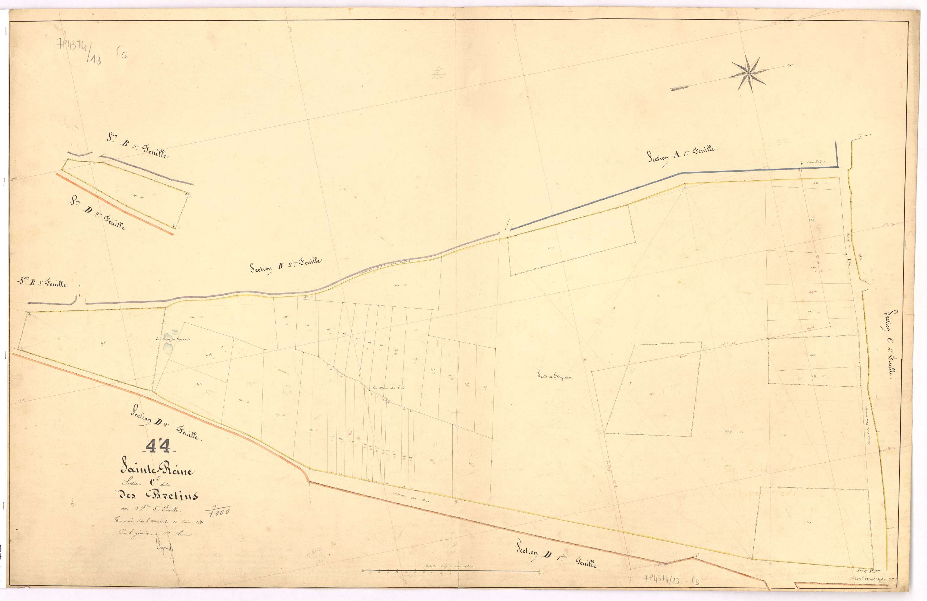 Sainte-Reine-de-Bretagne - Section C5 Brétins (section des) ; 451-496
