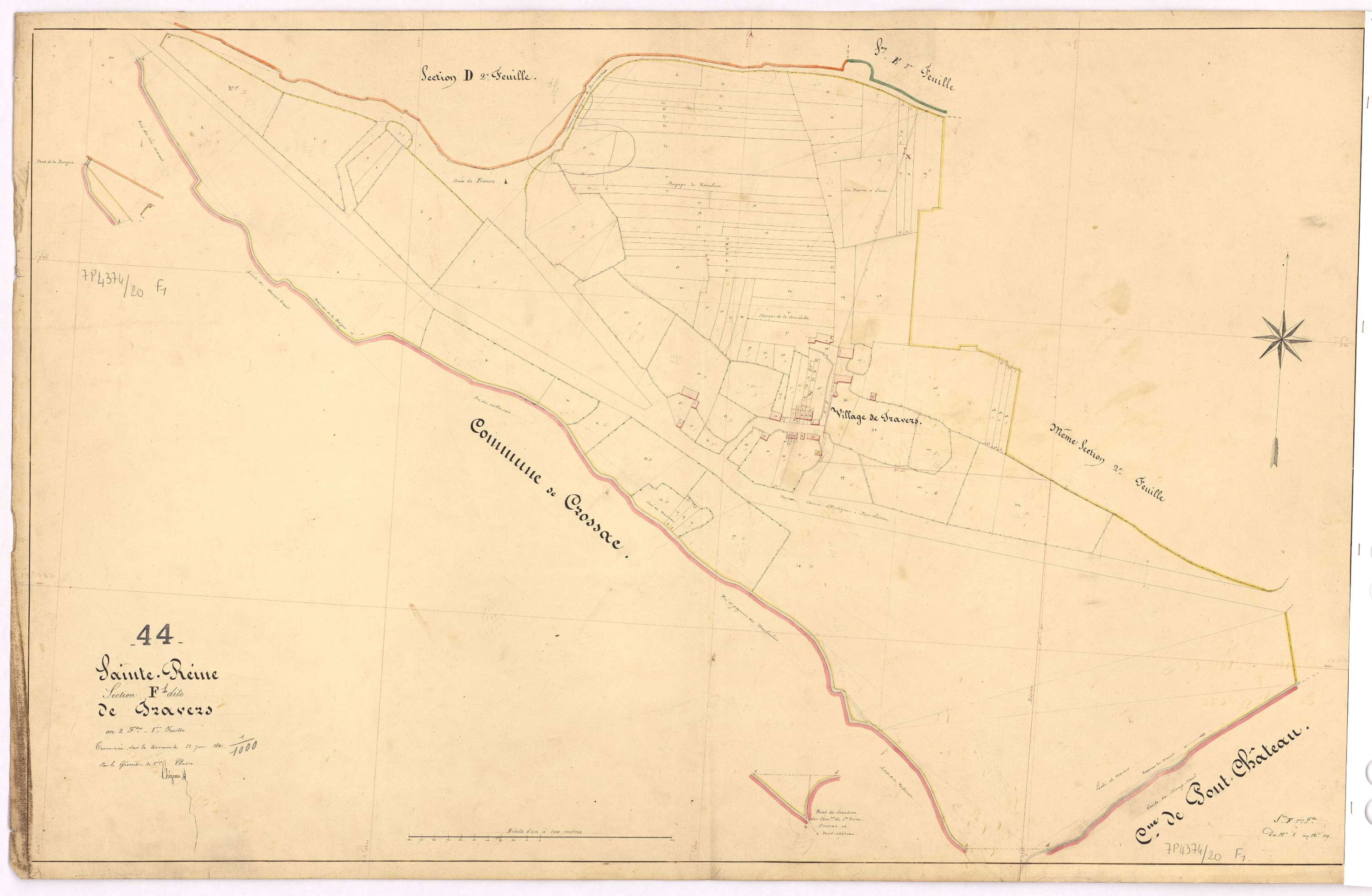 Sainte-Reine-de-Bretagne - Section F1 Travers (section de) ; 1-119
