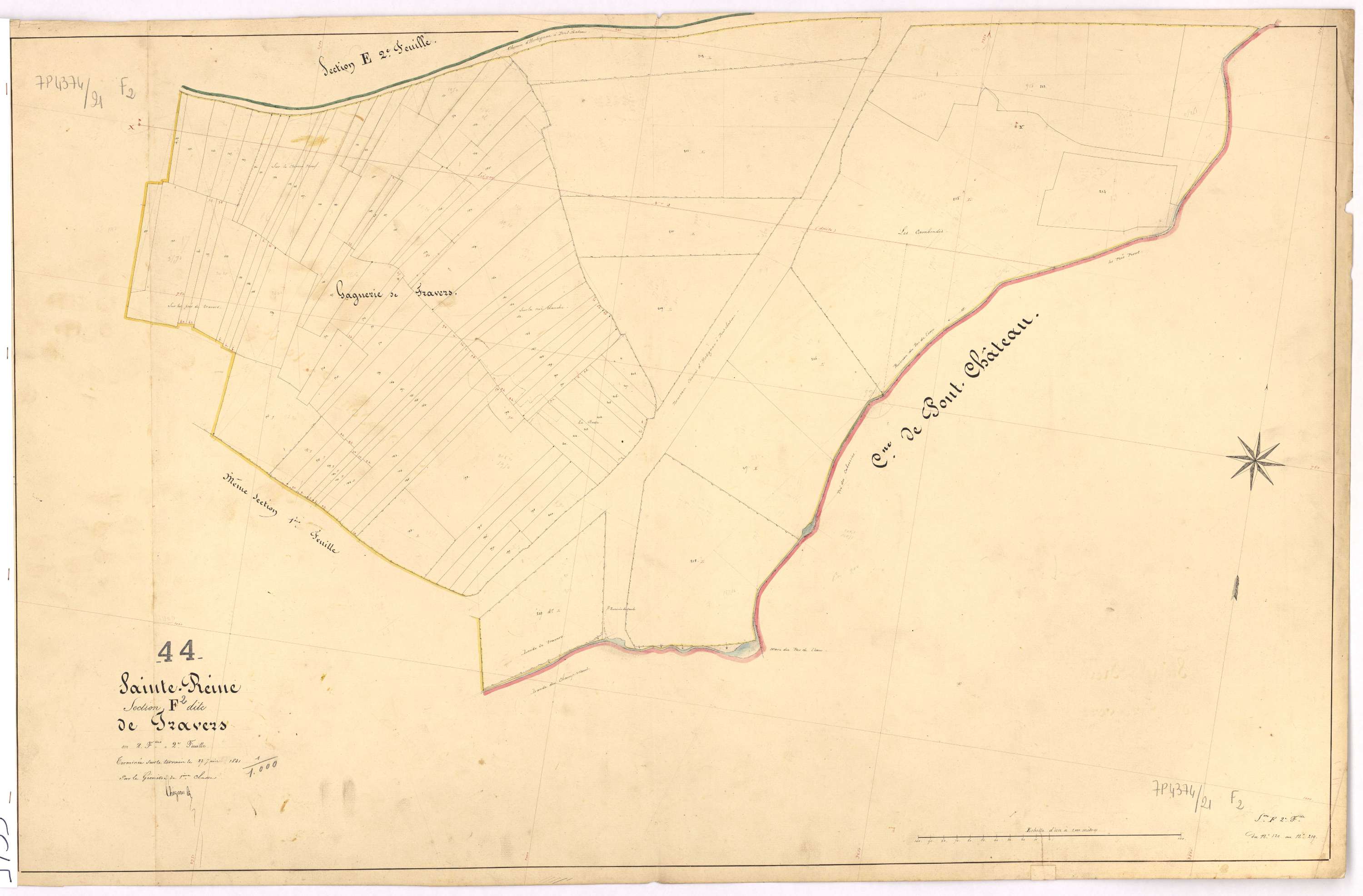 Sainte-Reine-de-Bretagne - Section F2 Travers (section de) ; 120-219