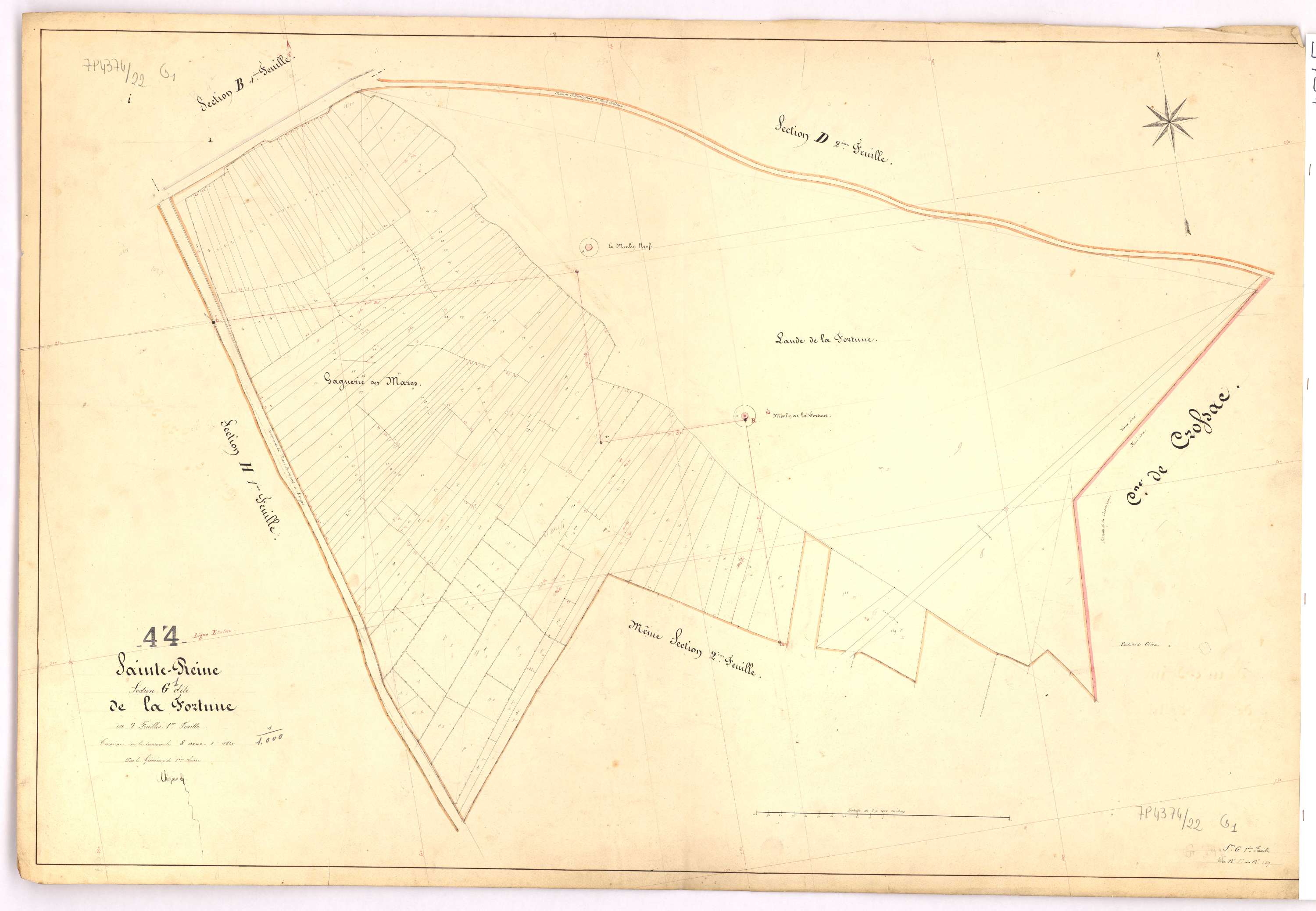 Sainte-Reine-de-Bretagne - Section G1 Fortune (section de La) ; 1-159