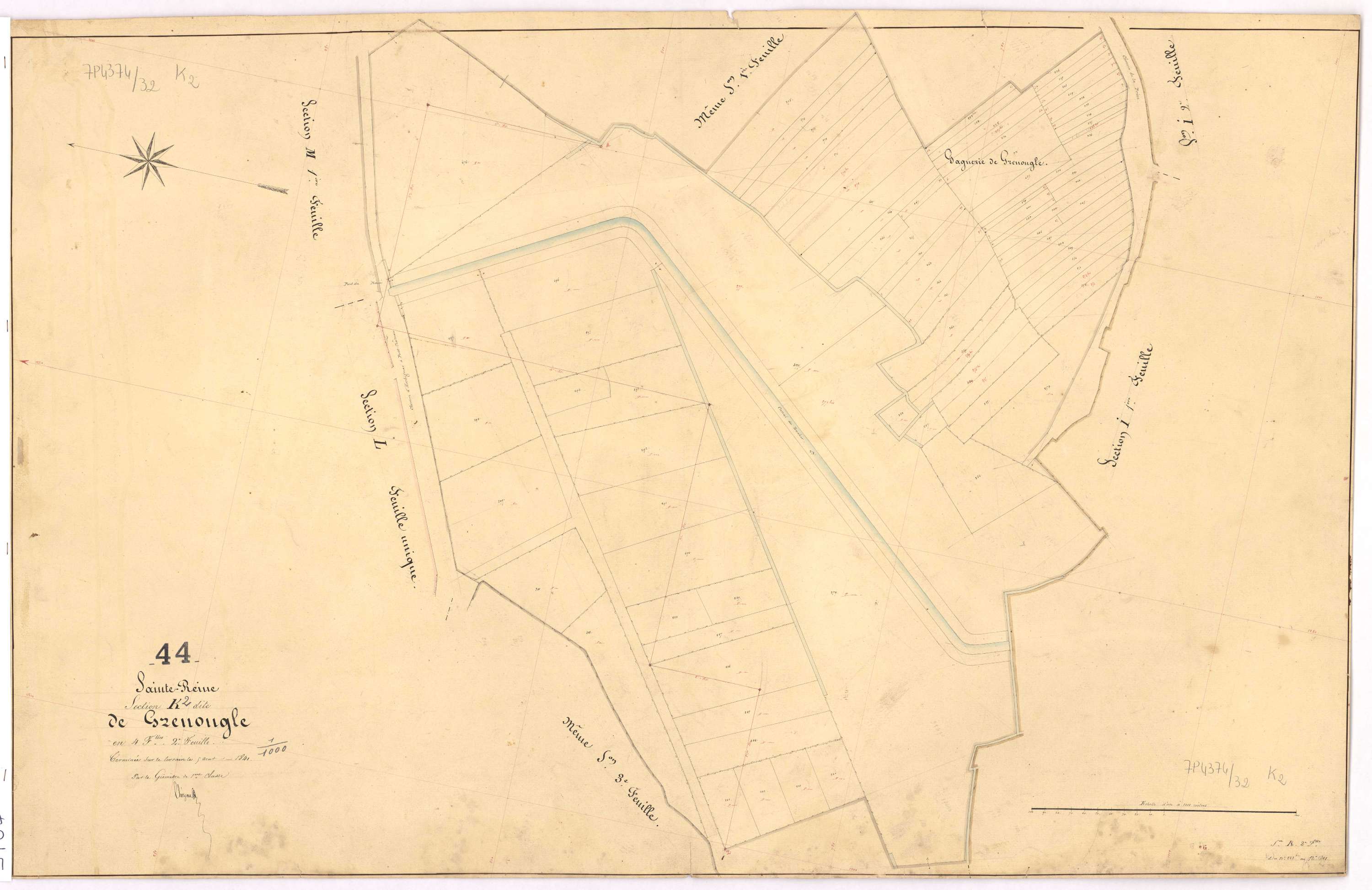 Sainte-Reine-de-Bretagne - Section K2 Grenongle (section de) ; 224-301