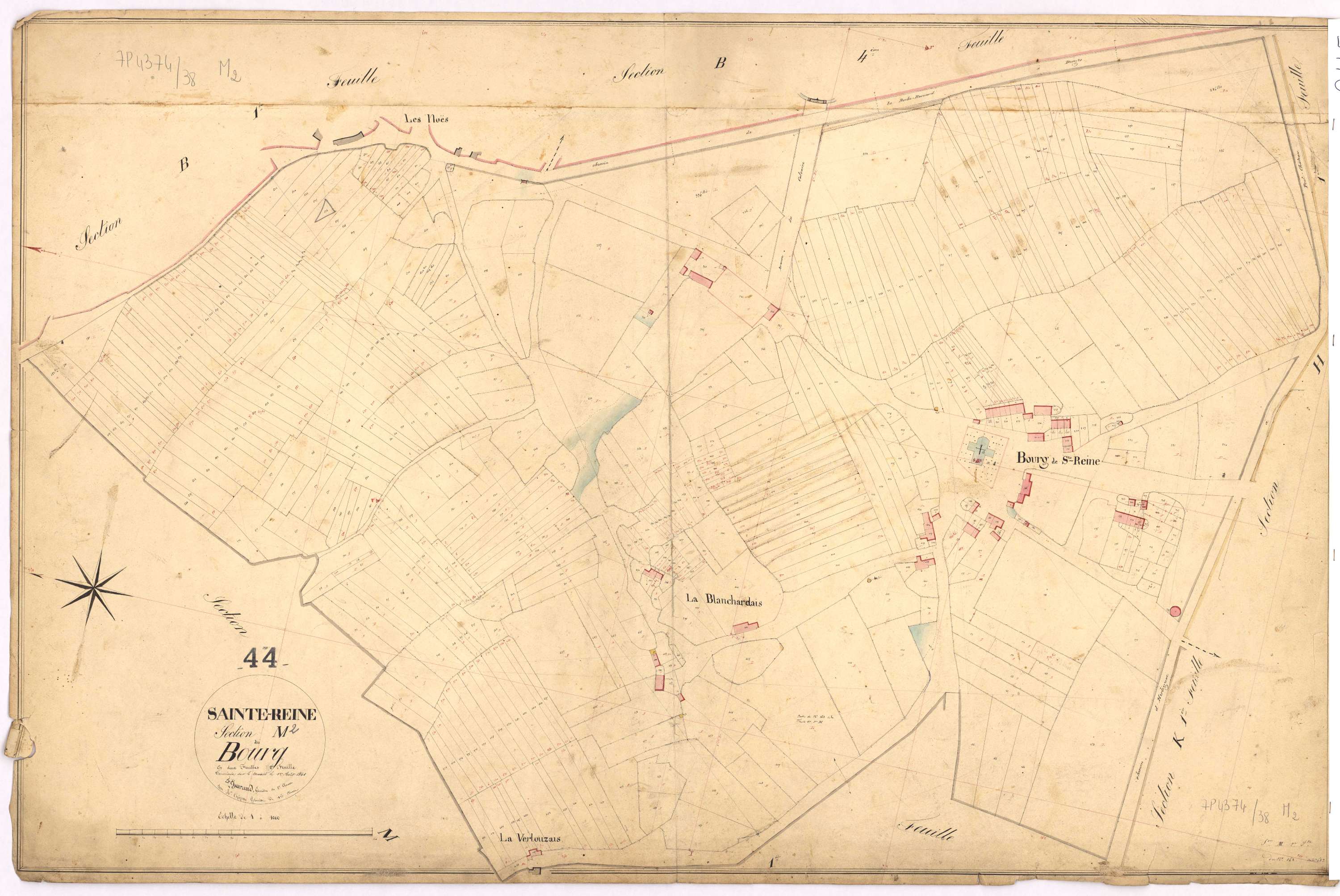 Sainte-Reine-de-Bretagne - Section M2 Bourg (section du) ; 163-682