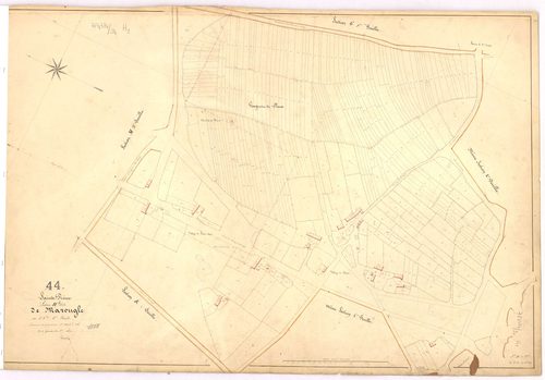 Sainte-Reine-de-Bretagne - Section H1 Marongle (section de) ; 1-344