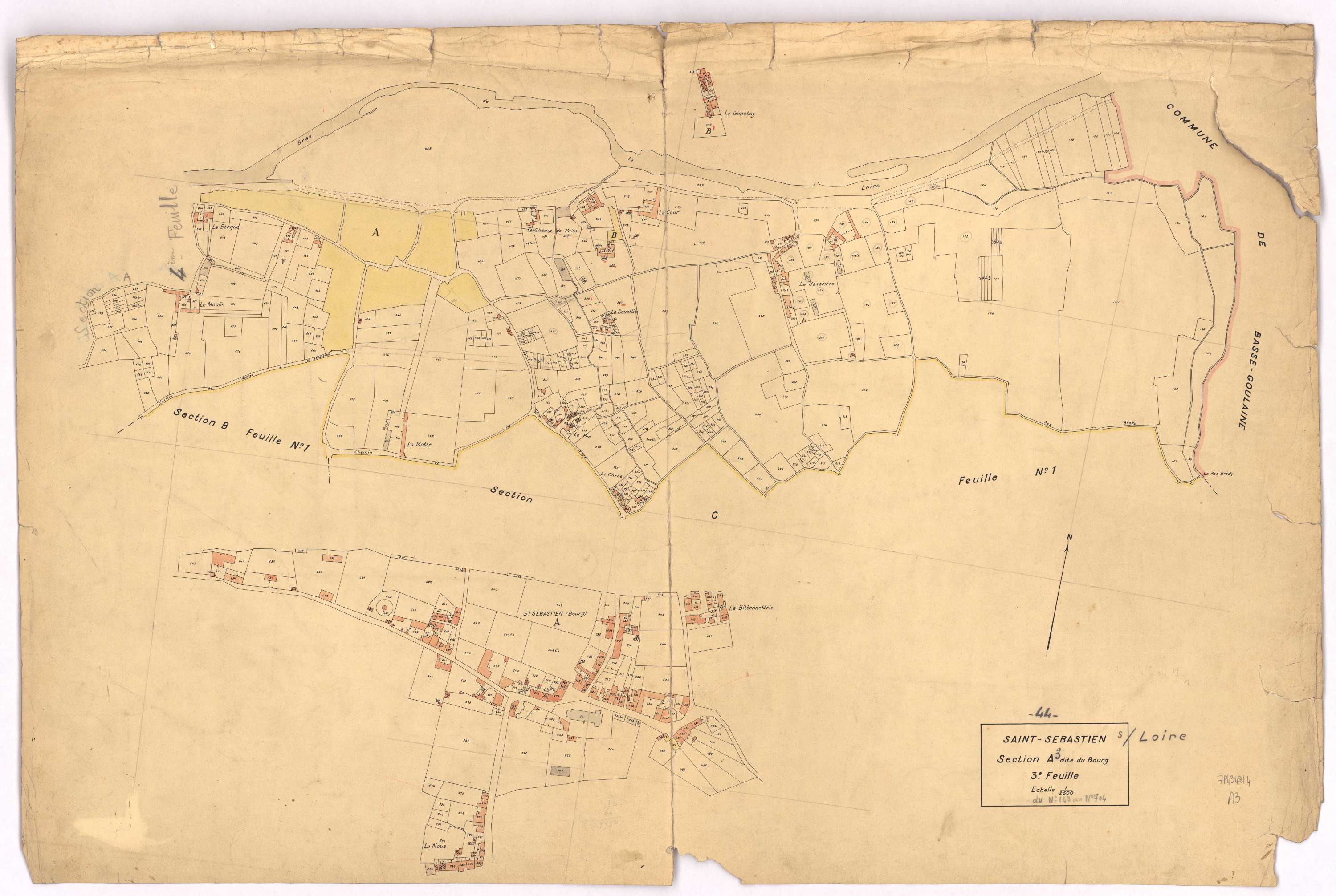 Saint-Sébastien-sur-Loire - Section A3 Bourg (section du)