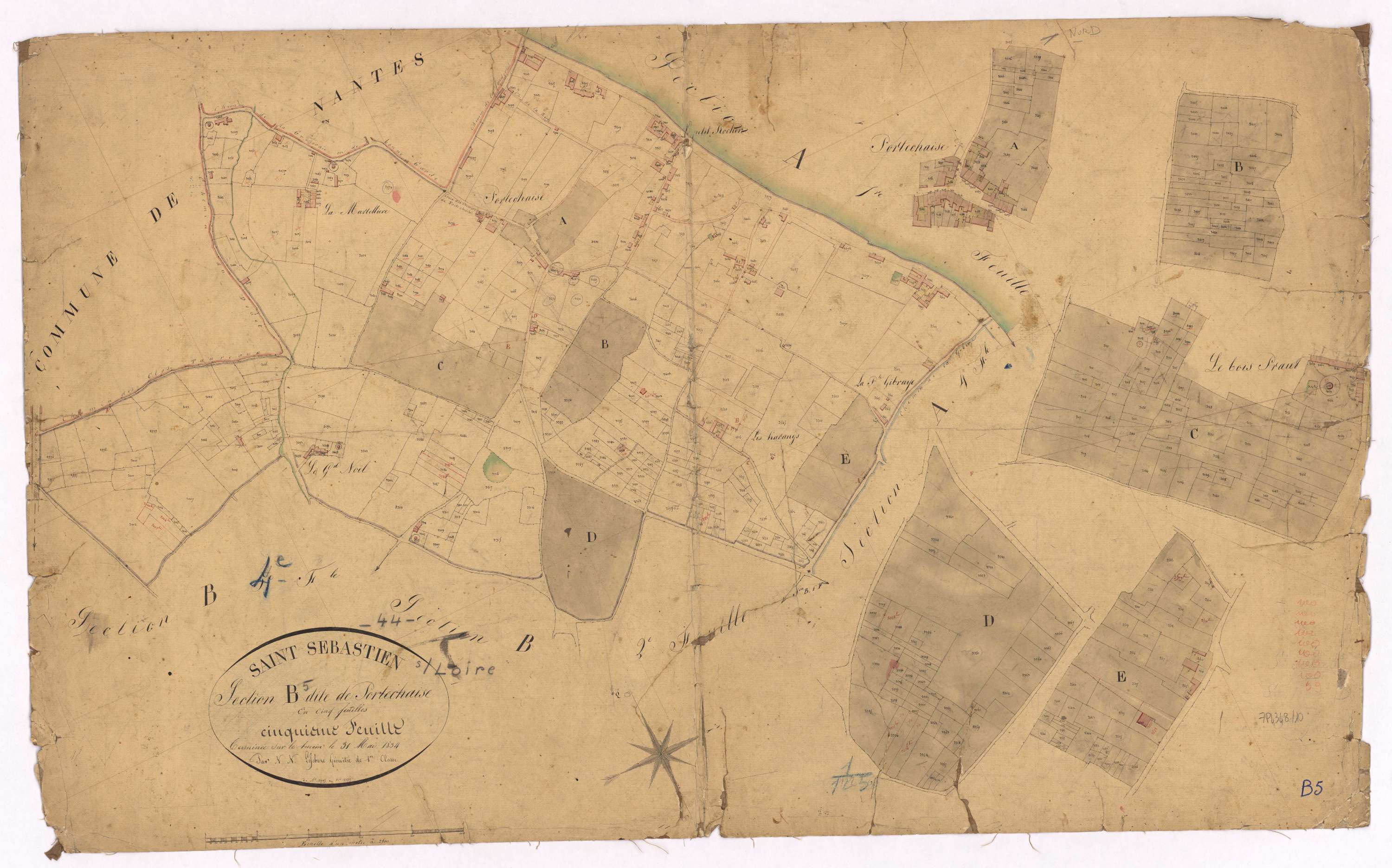 Saint-Sébastien-sur-Loire - Section B5 Portechaise (section de)