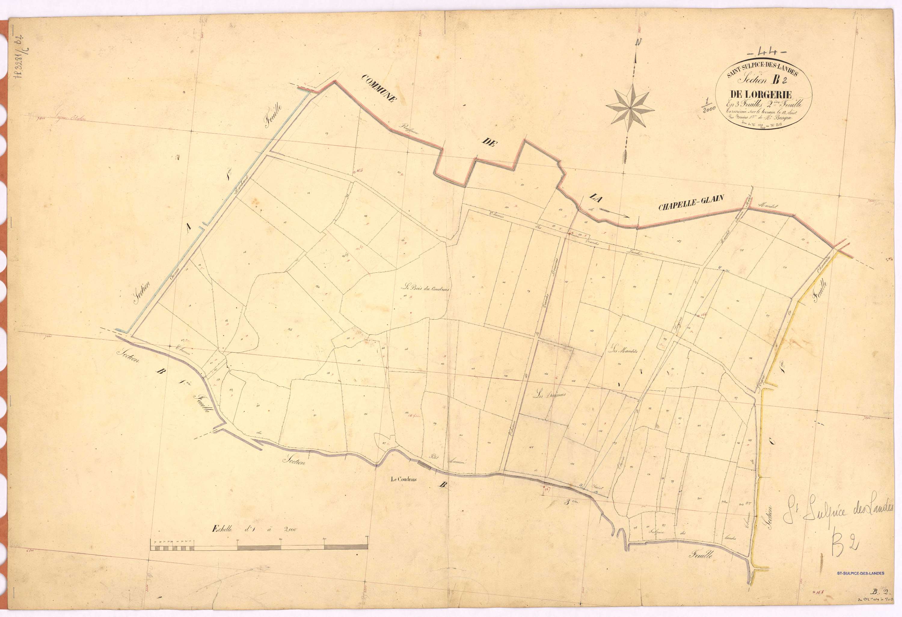 Saint-Sulpice-des-Landes - Section B2 Orgerie (section de l') ; 109-203