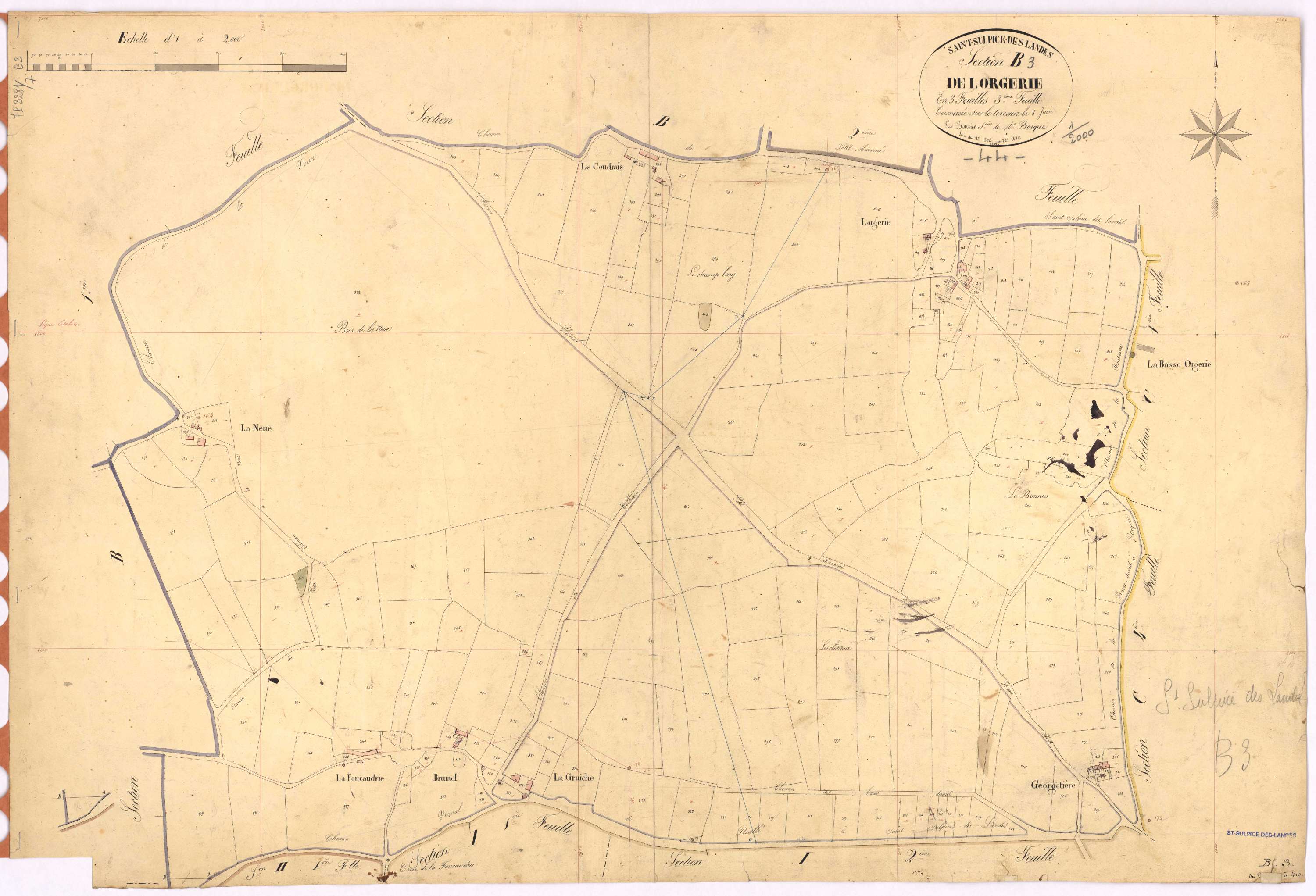 Saint-Sulpice-des-Landes - Section B3 Orgerie (section de l') ; 204-410