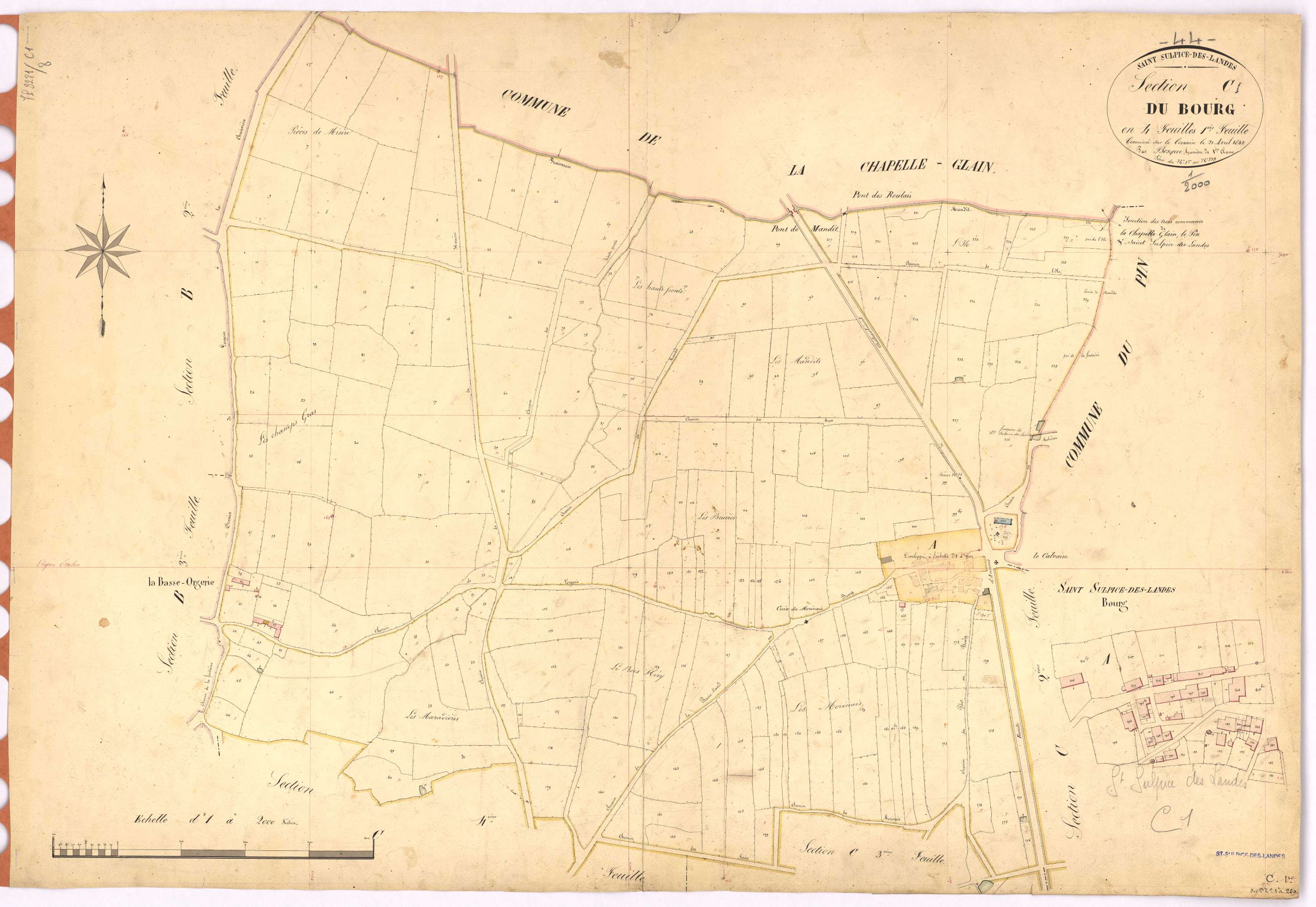 Saint-Sulpice-des-Landes - Section C1 Bourg (section du) ; 1-239