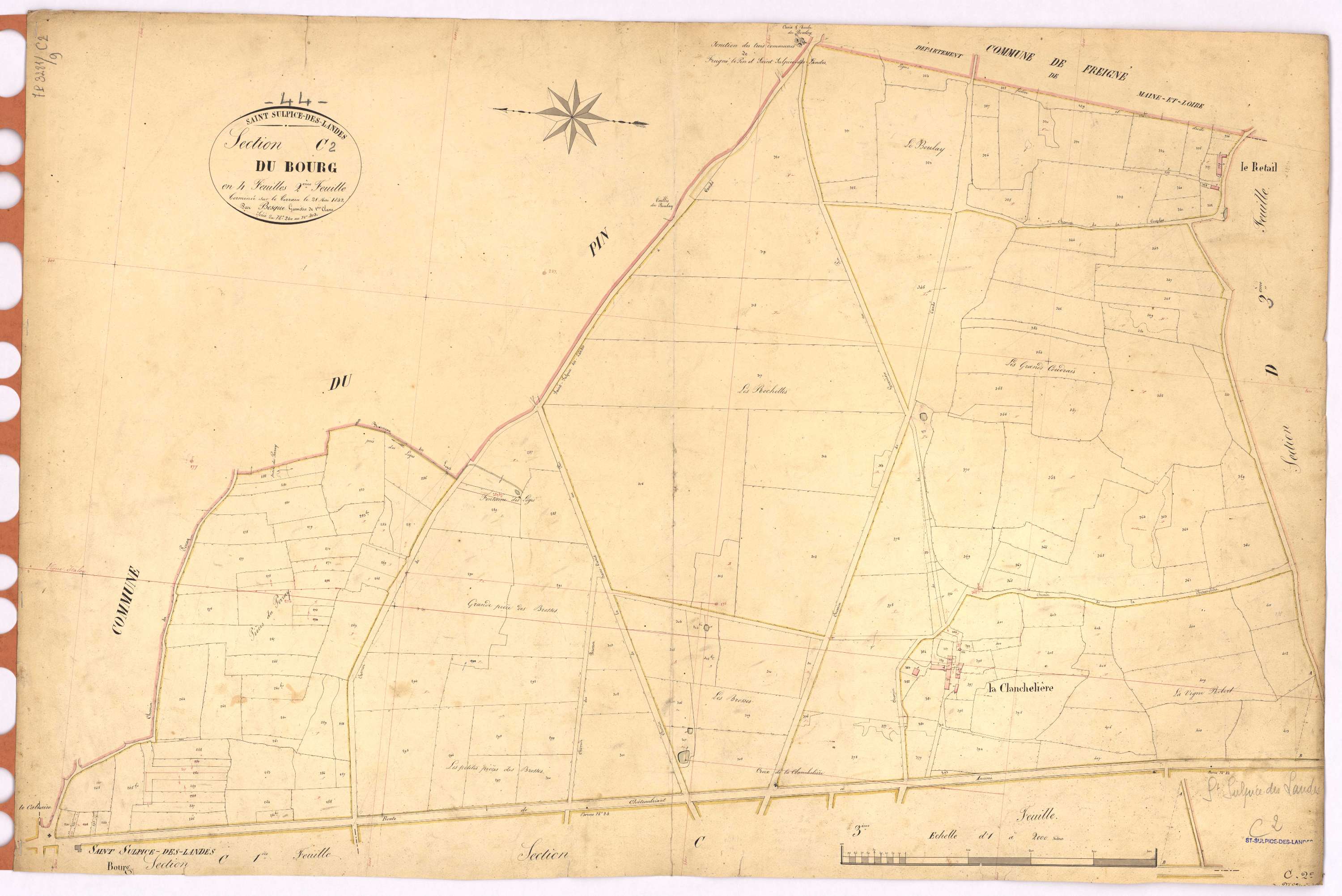 Saint-Sulpice-des-Landes - Section C2 Bourg (section du) ; 240-413